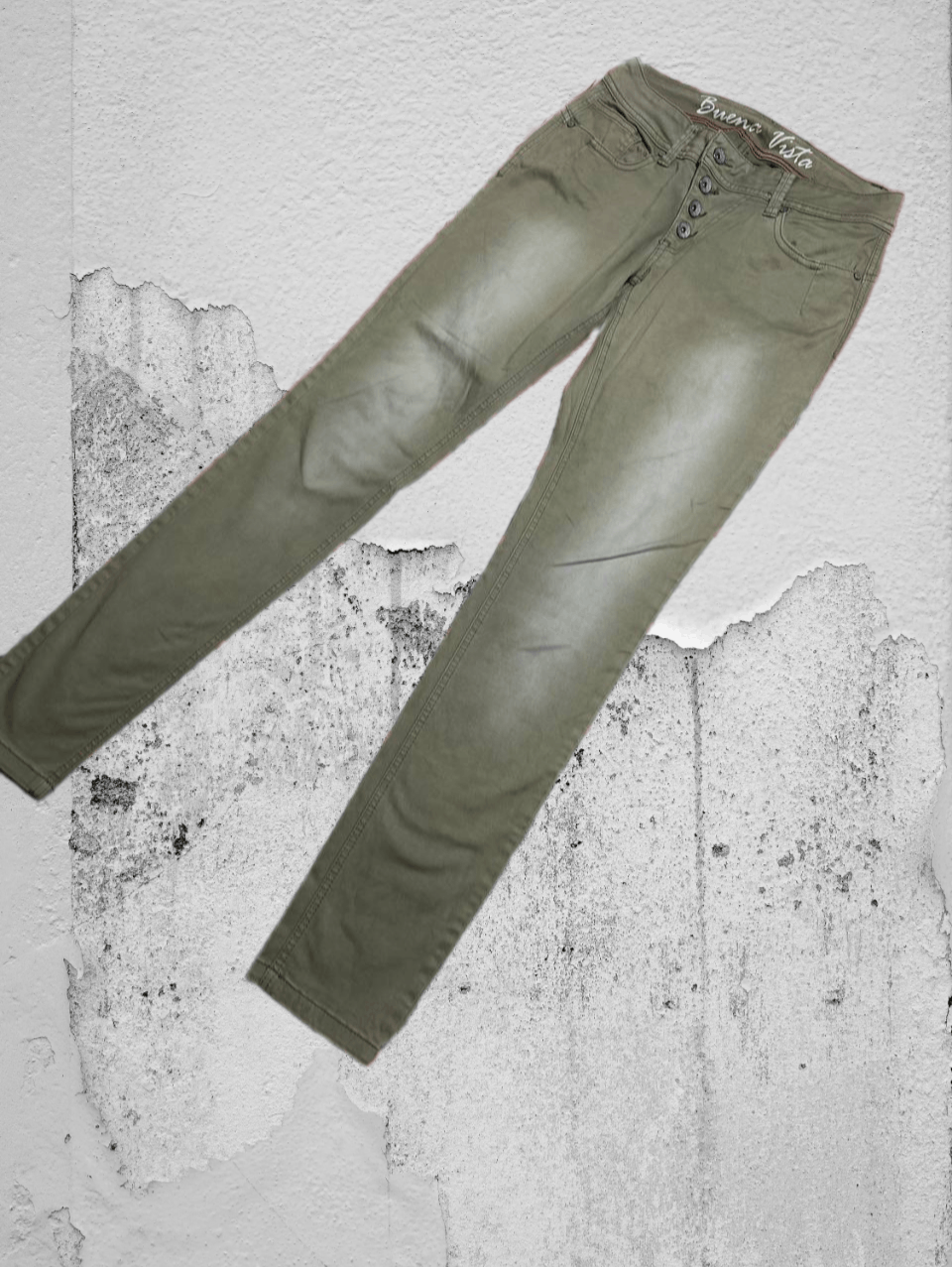 Vintage Distressed Dirty Patchwork Flared Denim Jeans Crush Faded Size US 34 / EU 50 - 1 Thumbnail