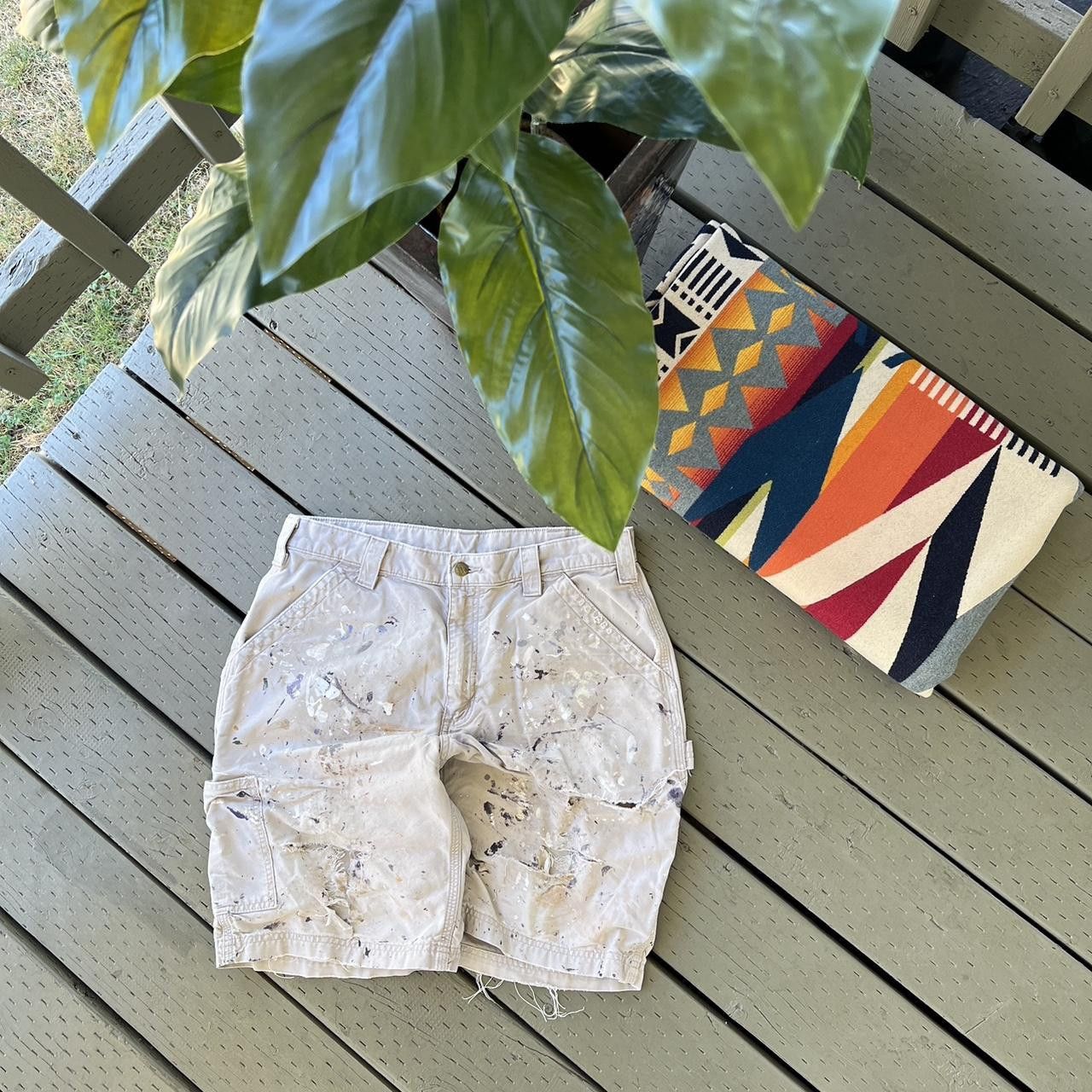 Carhartt Vintage Y2K Carhartt brown double knee work carpenter shorts Size US 32 / EU 48 - 3 Thumbnail