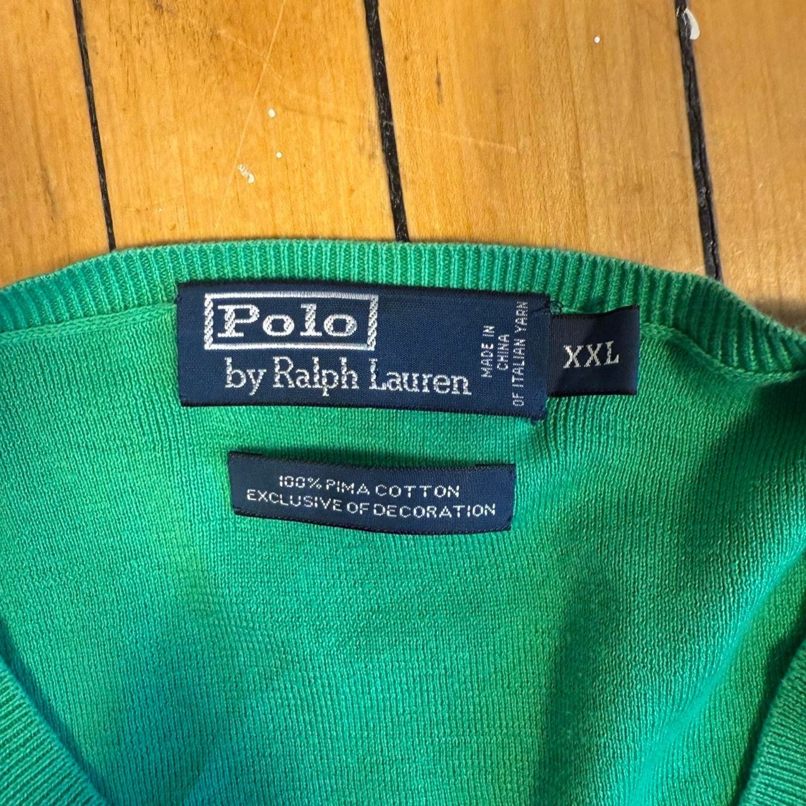 Polo Ralph Lauren Green polo ralph lauren v Size US XXL / EU 58 / 5 - 2 Thumbnail
