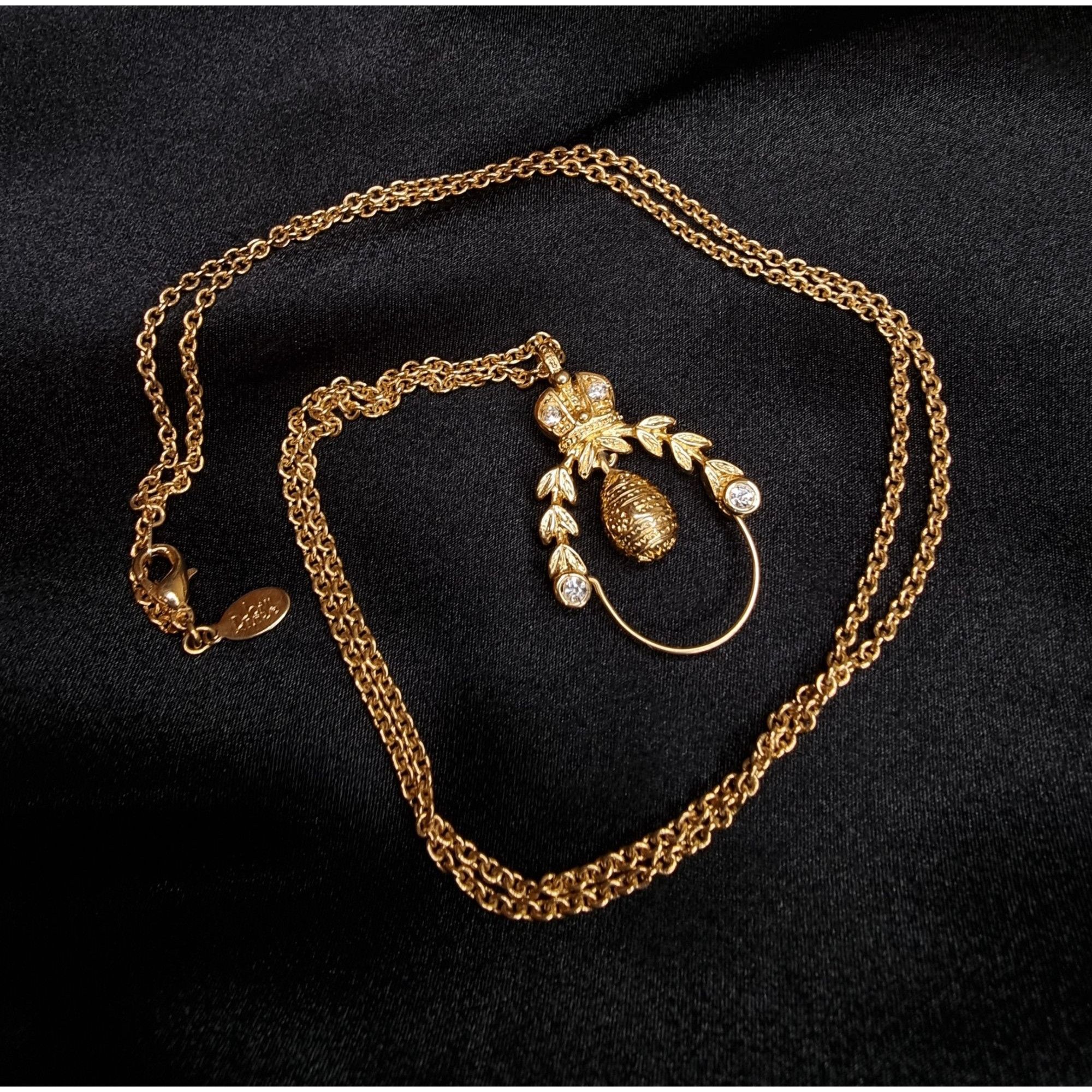 Joan Rivers Vintage 1990s Joan Rivers Signed Gold-Tone Necklace With Cro Size ONE SIZE - 4 Thumbnail