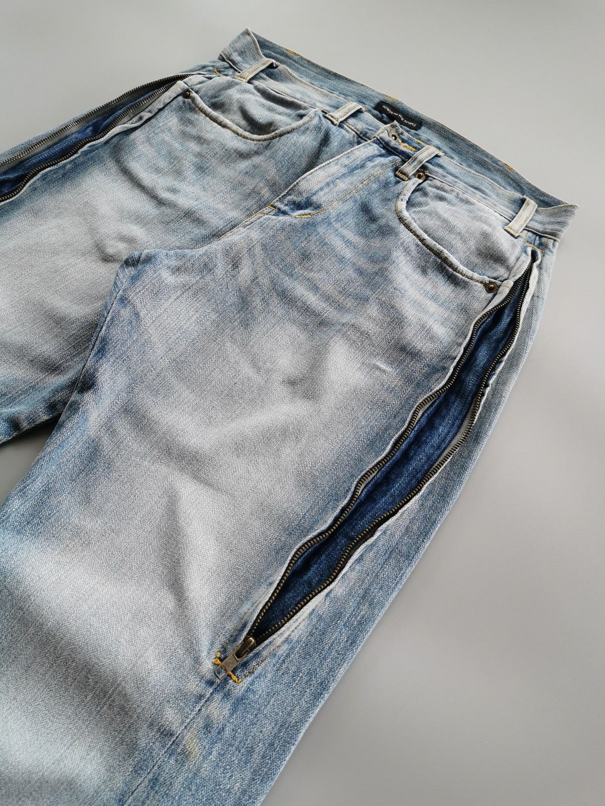 Japanese Brand Bootcut Sheepskin Leather Power To The People Jeans Size US 31 - 5 Thumbnail