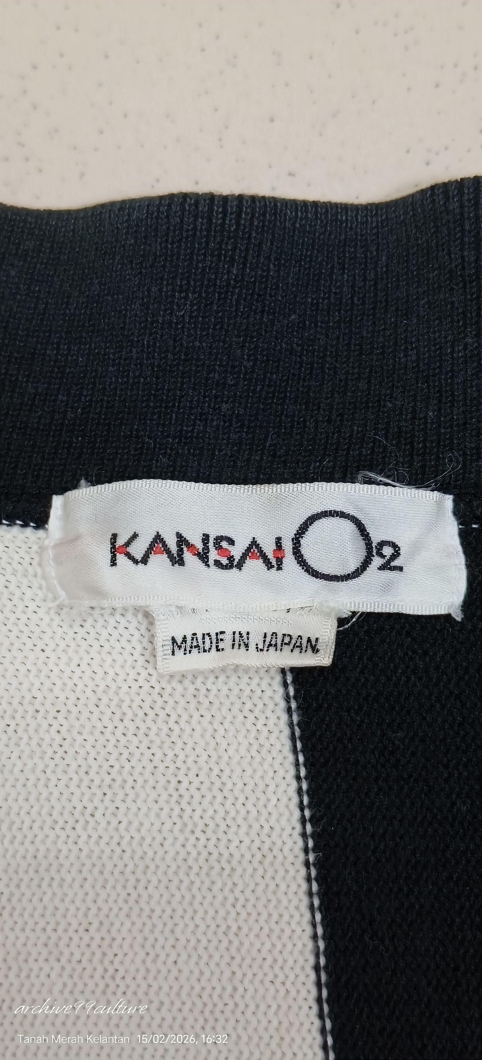 Kansai Yamamoto Vintage Kansai Yamamoto O2 Asymmetric Striped Cardigan Japan Size US M / EU 48-50 / 2 - 5 Thumbnail