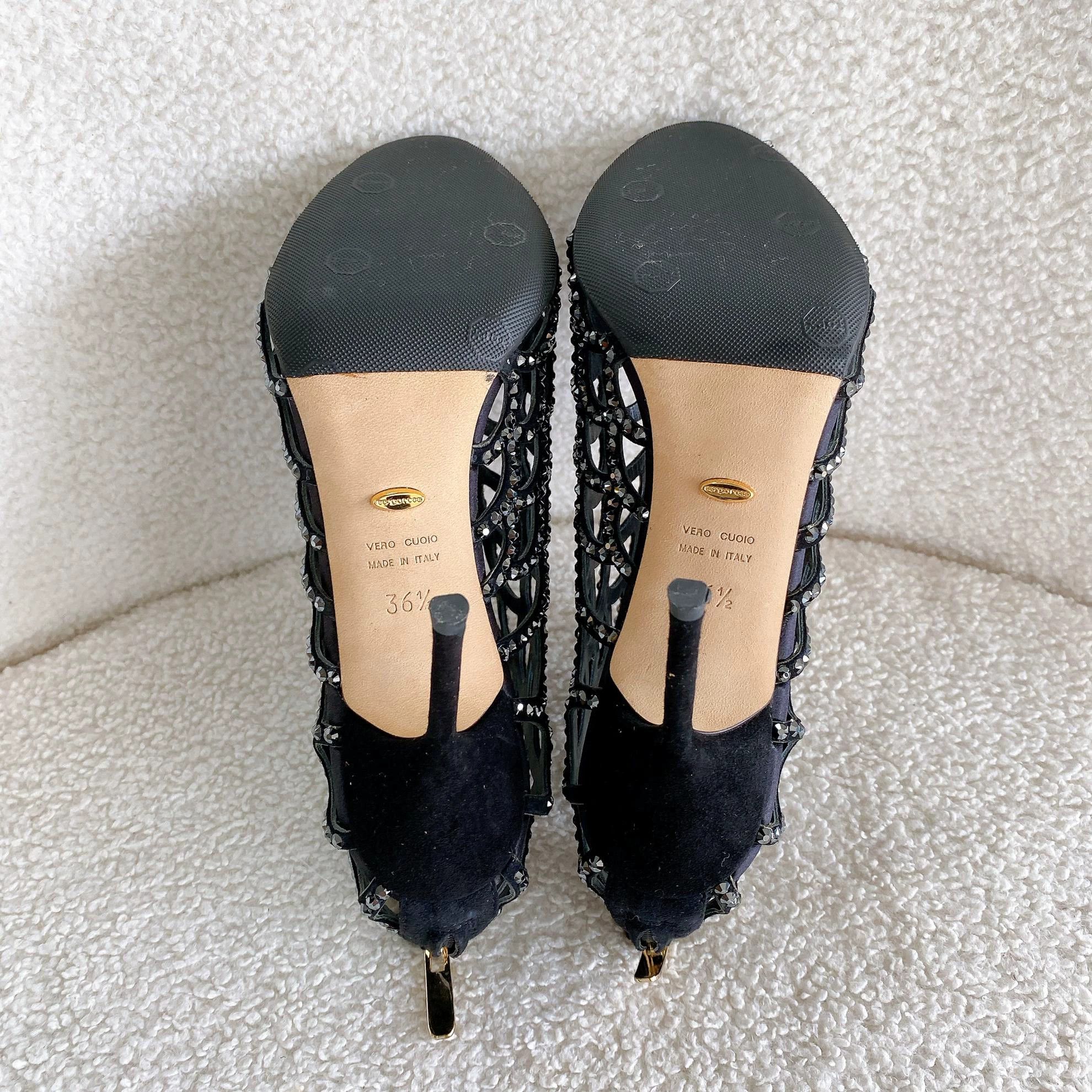 Sergio Rossi Sergio Rossi Women's Black High Heels 36.5 Size US 6 / IT 36 - 6 Thumbnail