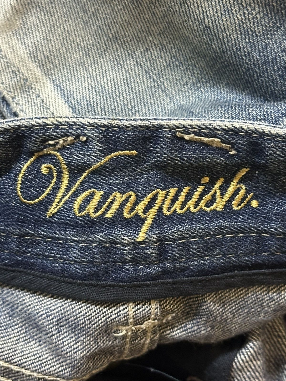 Vanquish Vintage Vanquish Blue Faded Stone Wash Distressed Jeans Size US 29 - 10 Thumbnail