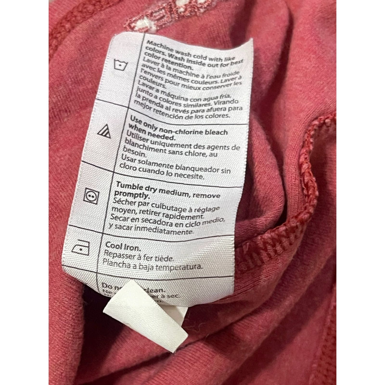 Carhartt Carhartt Shirt Women L Red V-Neck Shot Sleeve T-Shirt; Pullover Casual Solid Modern Basic Fall Spring Summer Regular Size L / US 10 / IT 46 - 7 Thumbnail
