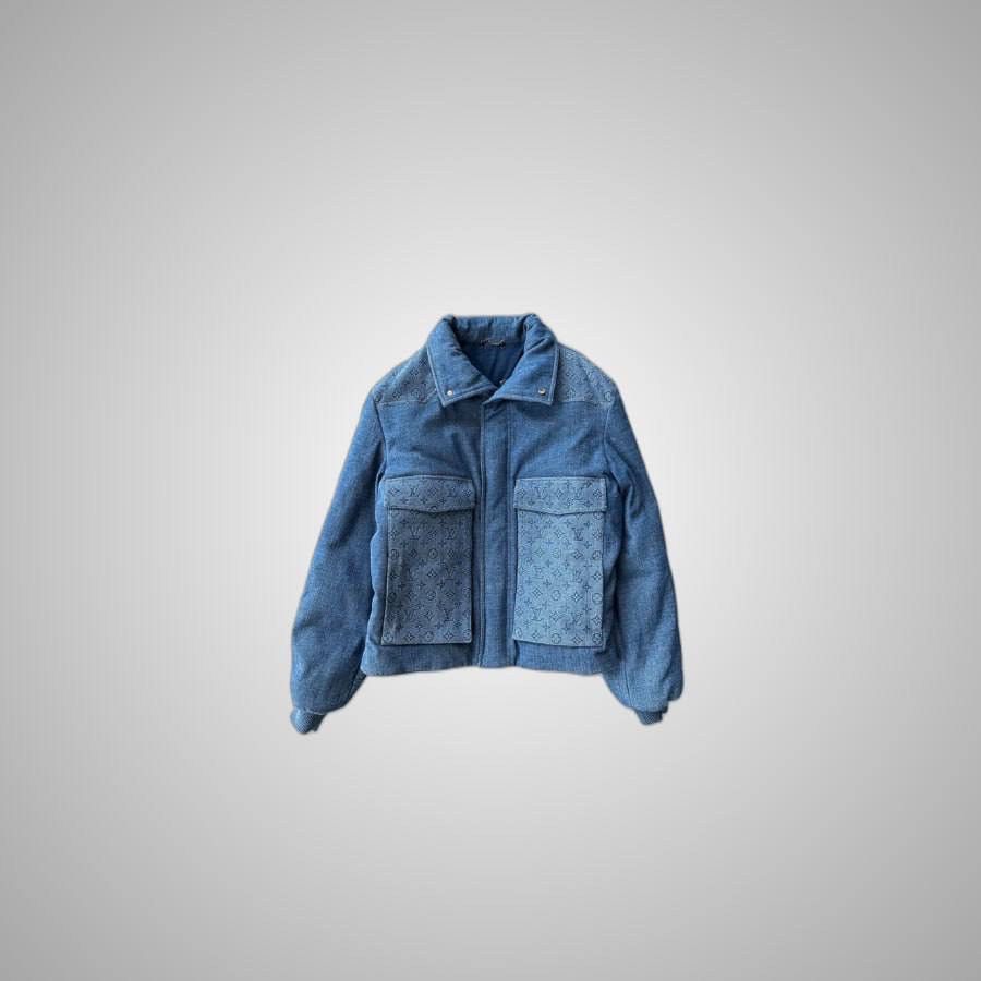 Louis Vuitton LOUIS VUITTON BLUE MONOGRAM PADDED DENIM JACKET Size US L / EU 52-54 / 3 - 1 Thumbnail