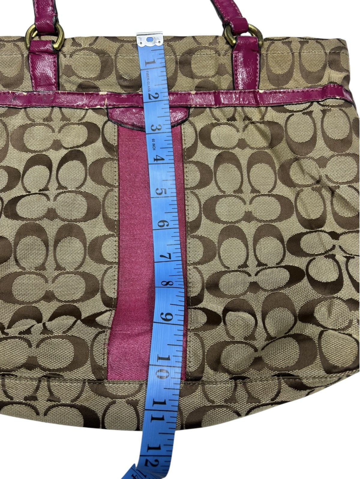 Coach × Vintage 🔥VINTAGE COACH AUTHENTIC MONOGRAM HANDBAG Size ONE SIZE - 9 Thumbnail