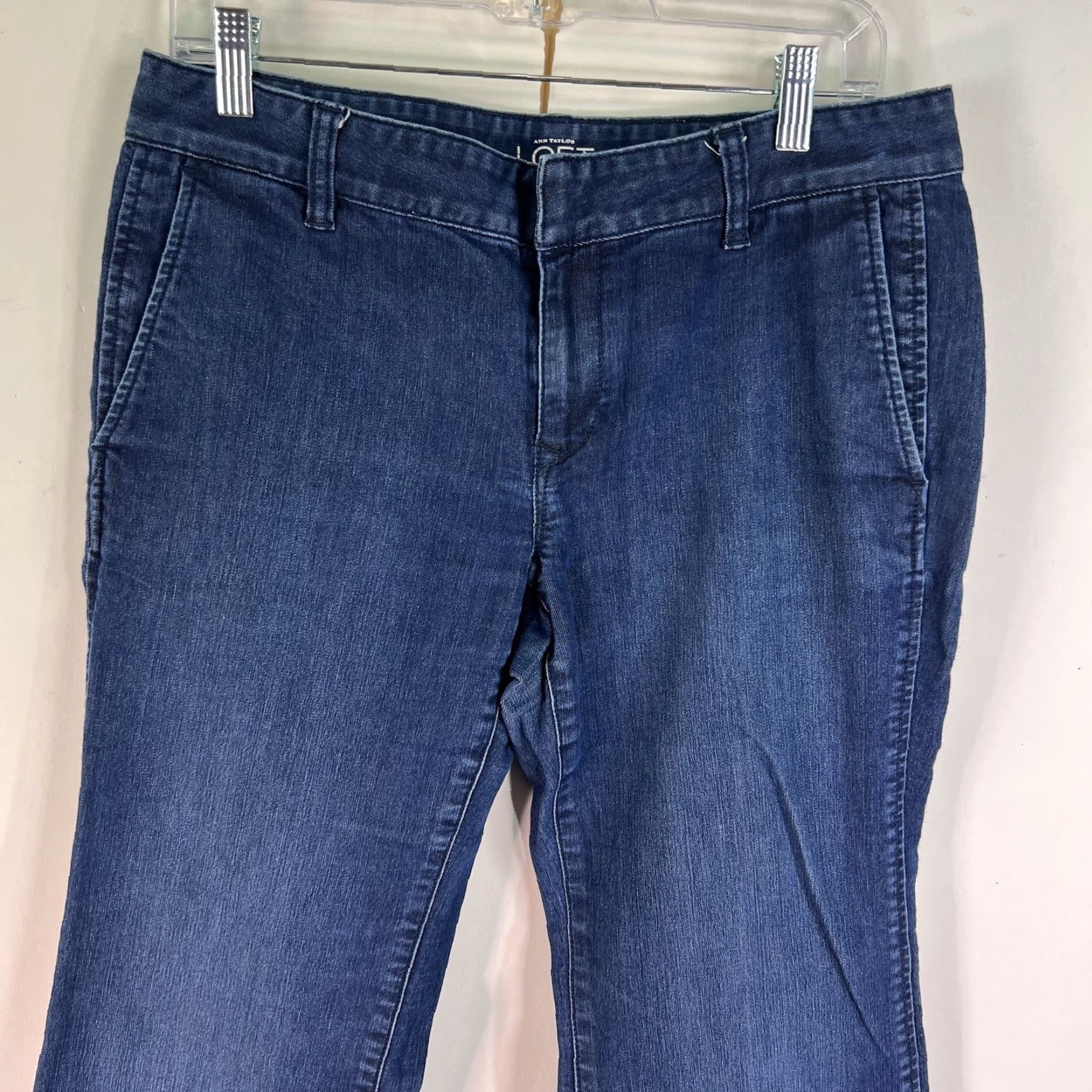 Loft LOFT VTG Denim Jeans Flared 32X33 Blue Stretch 6 Petite Womens Modern 90s Bohemian City Denim Size 28" / US 6 / IT 42 - 2 Thumbnail