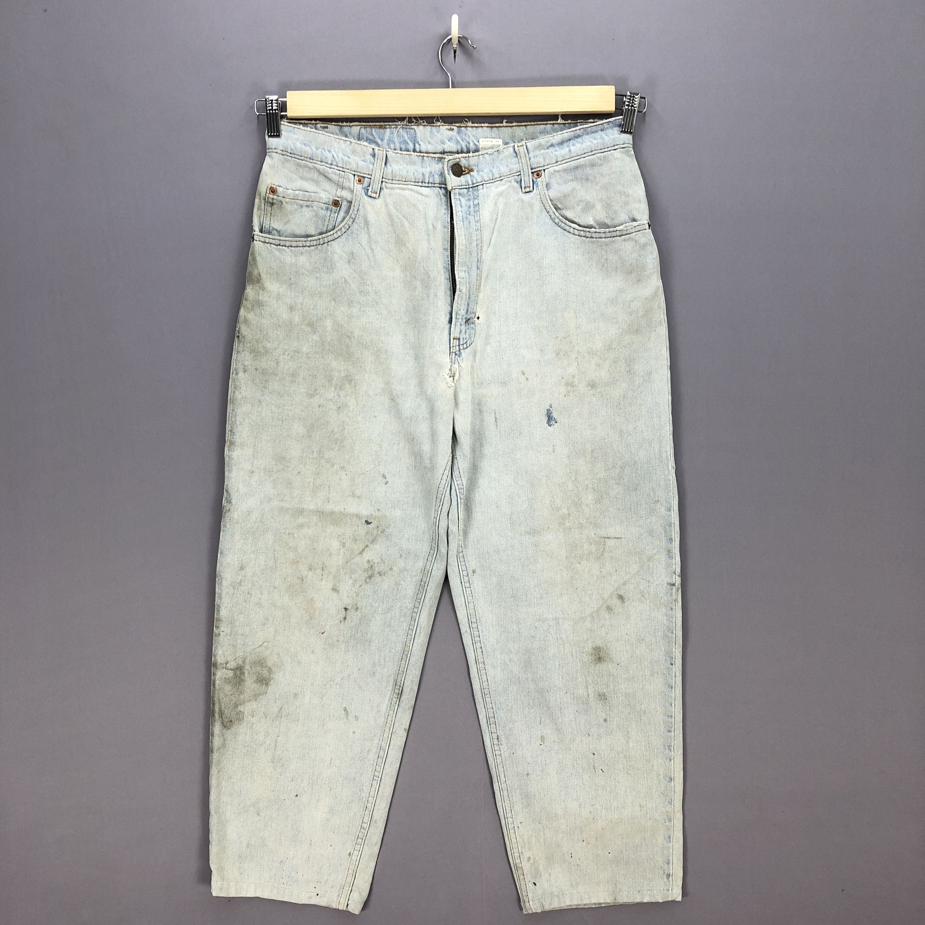 Vintage Levis Sun Faded Blue Jeans Levi's Mechanic Denim