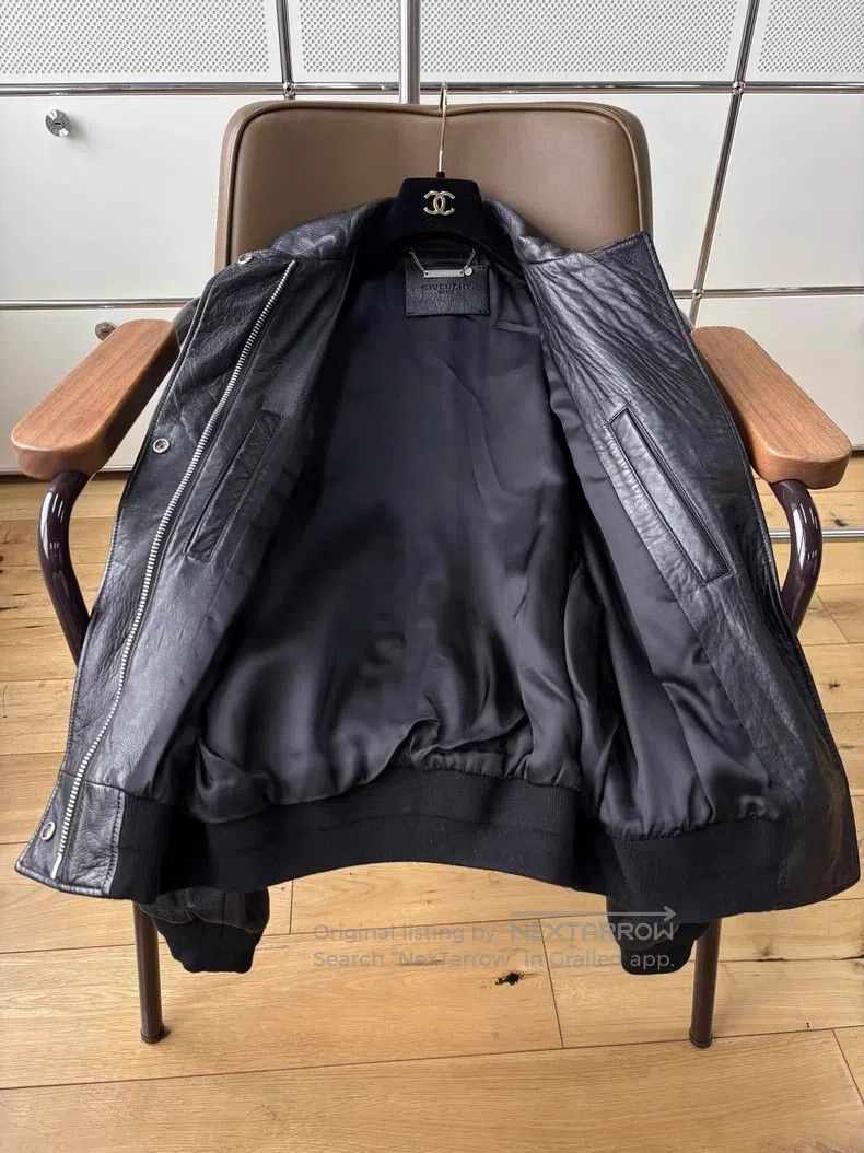 Givenchy Givenchy Black Lapel Classic Pilot Two Pocket Leather Jack Size US S / EU 44-46 / 1 - 5 Thumbnail