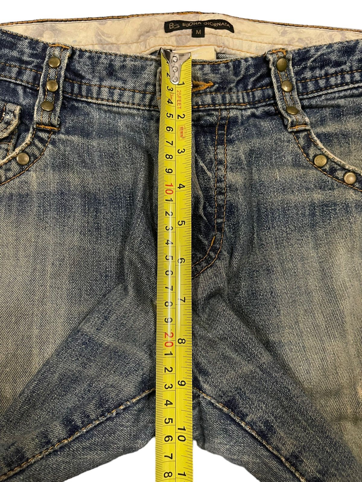 If Six Was Nine Vintage Japan Buona Giornata Blue Wash Distress Loose Jeans Size US 32 / EU 48 - 13 Thumbnail