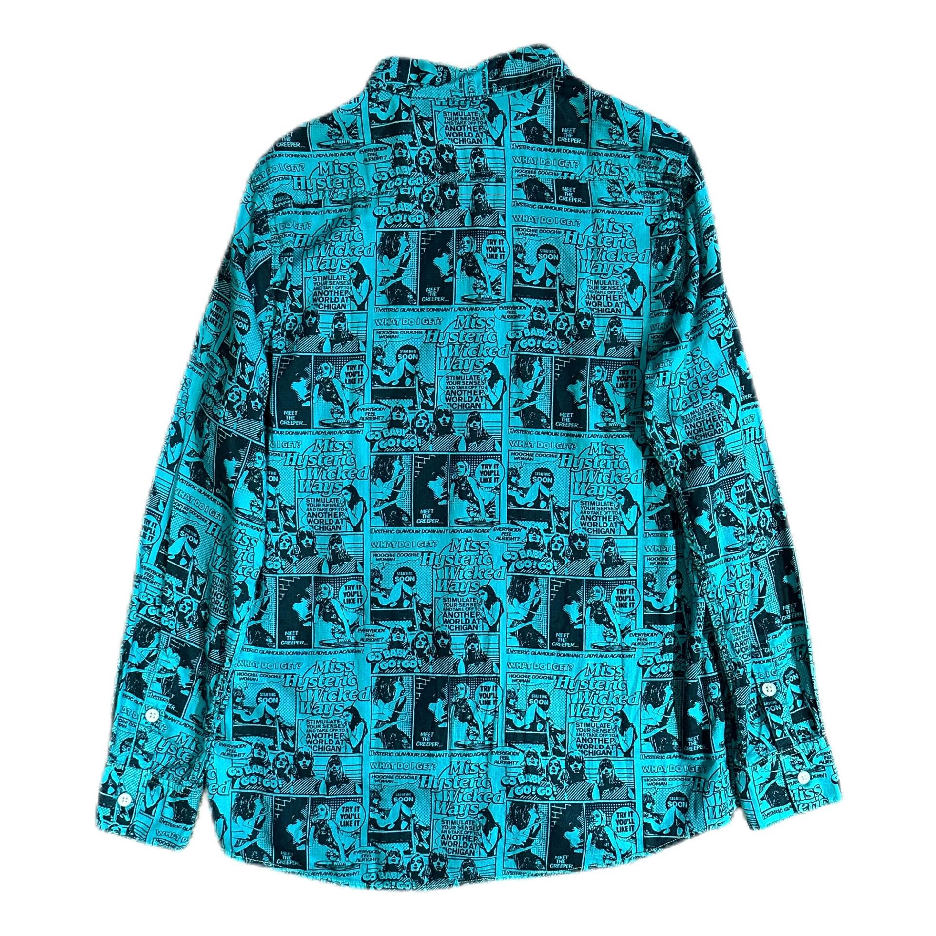 Hysteric Glamour HYSTERIC GLAMOUR F Comic Print Portrait Shirt JPN Size ONE SIZE - 3 Thumbnail