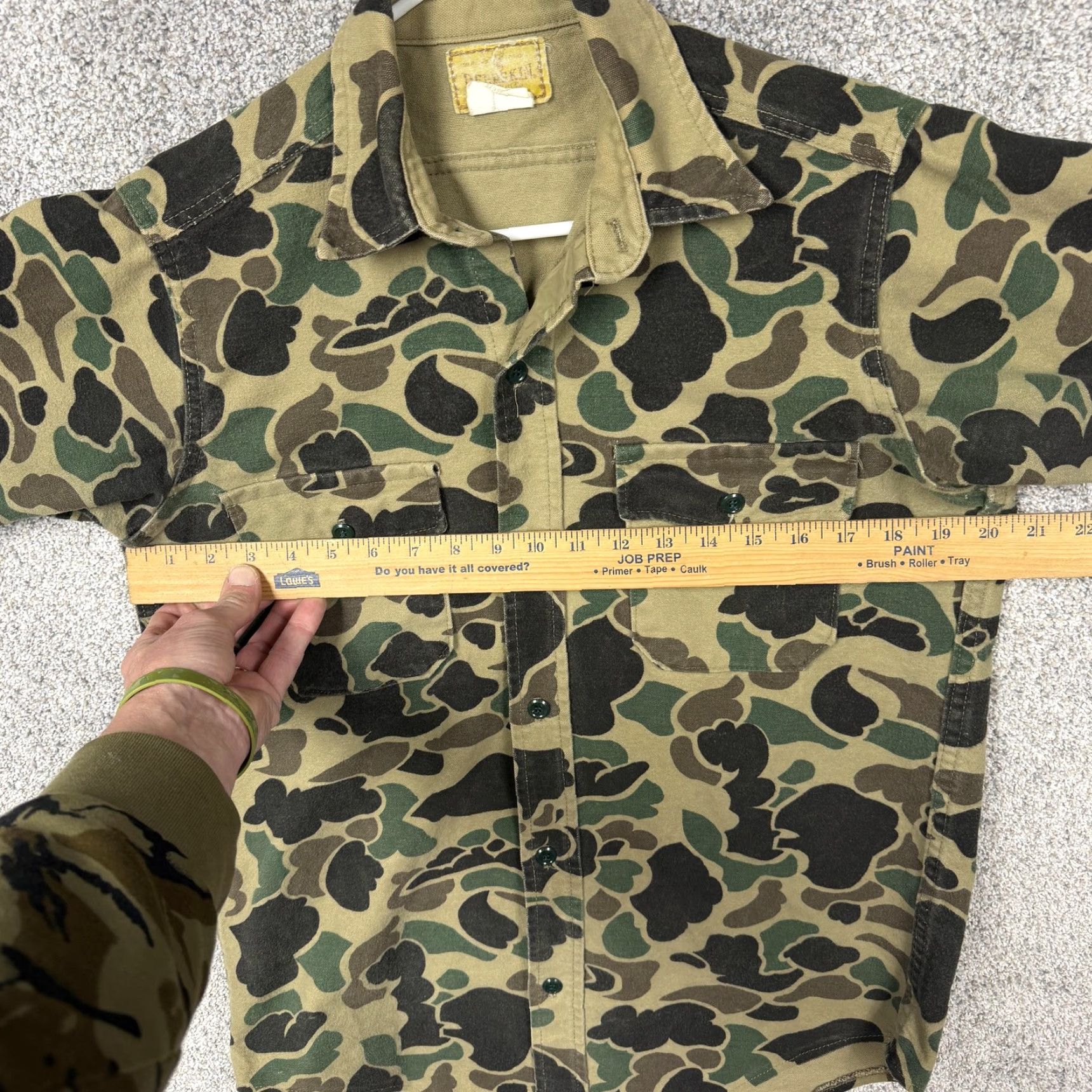 Vintage VINTAGE Deerskin Shirt Duck Camo Hunting Mens M Casual Workwear USA Made Button-Up Long Sleeve Camouflage Size US M / EU 48-50 / 2 - 4 Thumbnail