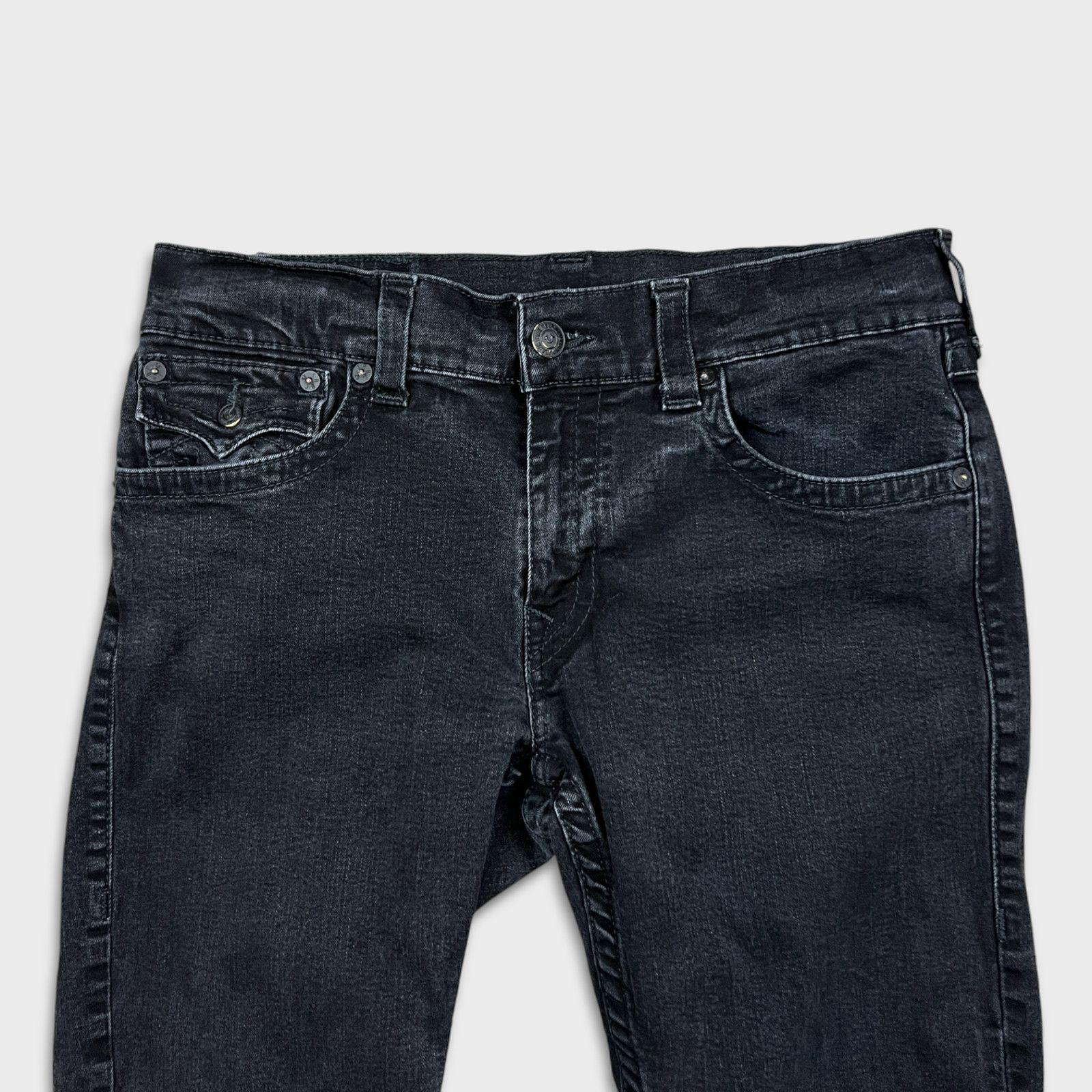 True Religion × Vintage True Religion Jeans 34x25 World Tour Skinny Flap Denim Pants Size US 34 / EU 50 - 2 Thumbnail