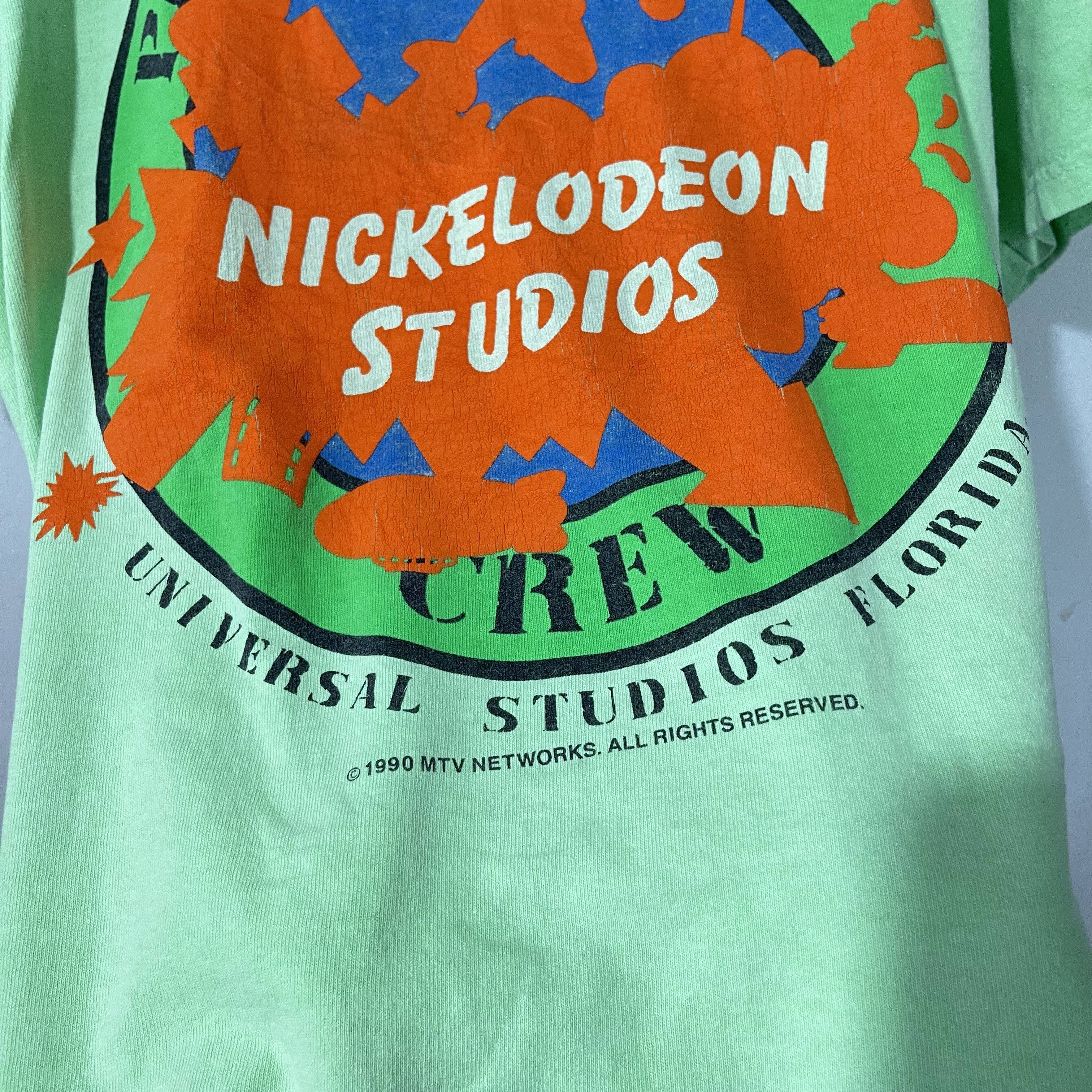 Universal Studios Vintage 1990 Nickelodeon Studios Crew T-Shirt Size US M / EU 48-50 / 2 - 3 Thumbnail