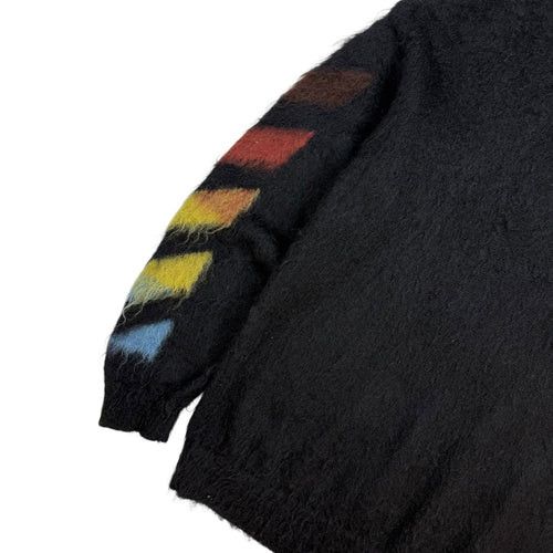 Off-White Off-White Diagonal Brushed Mohair Sweater Black Size US S / EU 44-46 / 1 - 3 Thumbnail