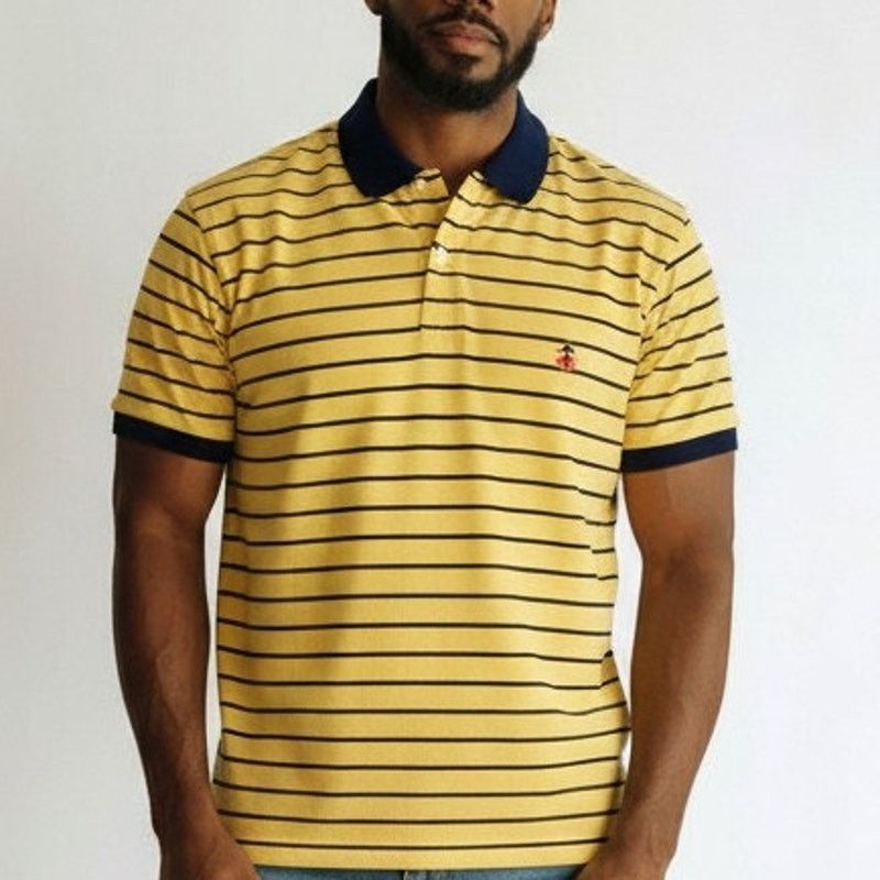 BROOKS BROTHERS 346 Golden Fleece Performance Polo Striped L