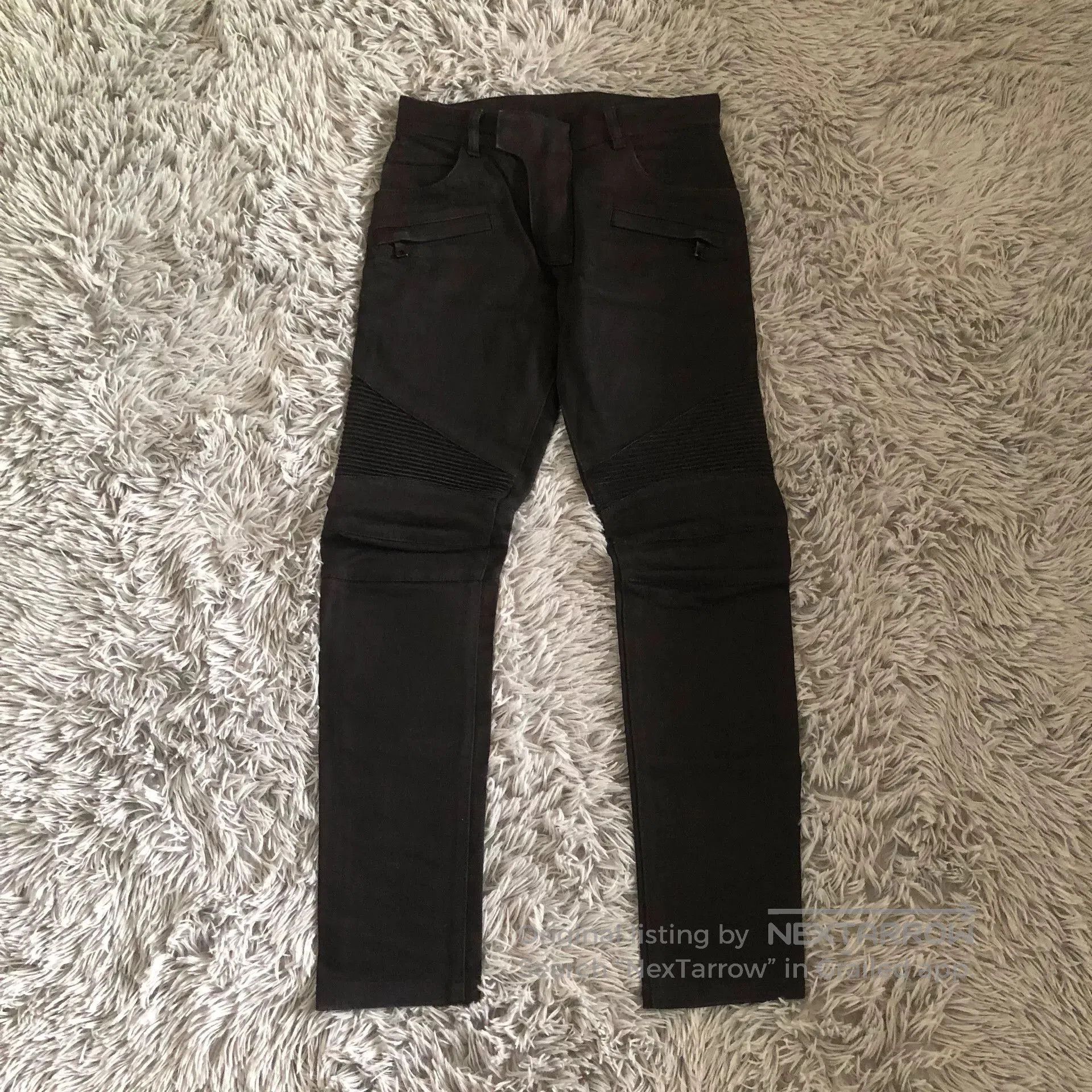 Balmain Balmain Leather Patch Moto Jeans. Size US 28 / EU 44 - 1 Thumbnail