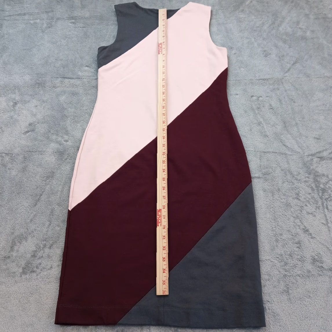 Banana Republic Banana Republic Sheath Dress Midi Pink Gray Sleeveless Round Neck Zip Lined 4 Women Regular Vintage No Size S / US 4 / IT 40 - 4 Thumbnail