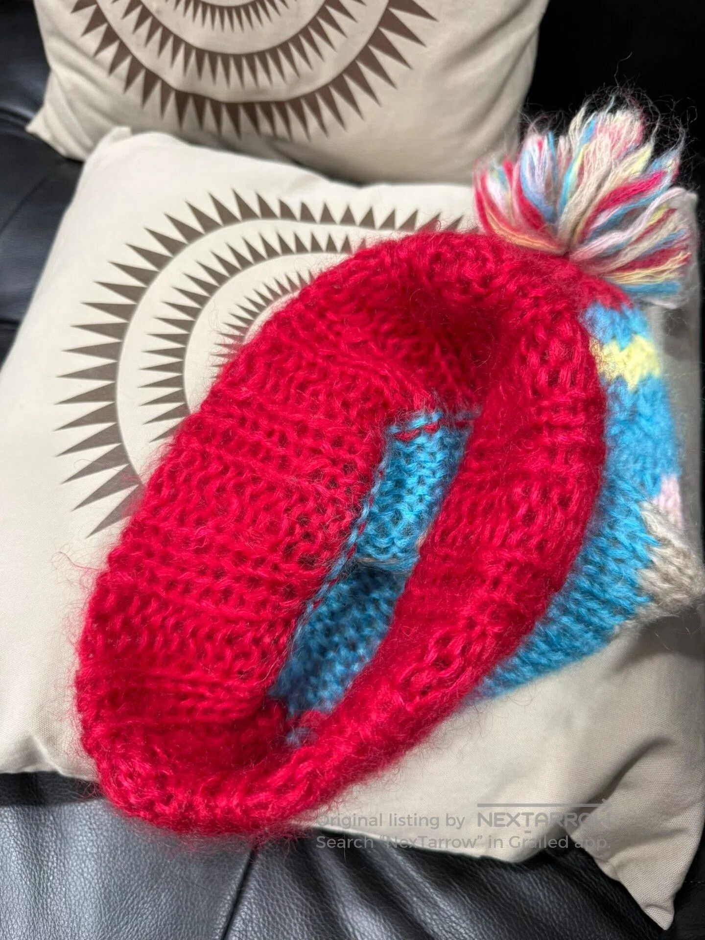 Comme des Garcons Homme Plus colorful knitted winter pom pom hat. Size ONE SIZE - 6 Thumbnail