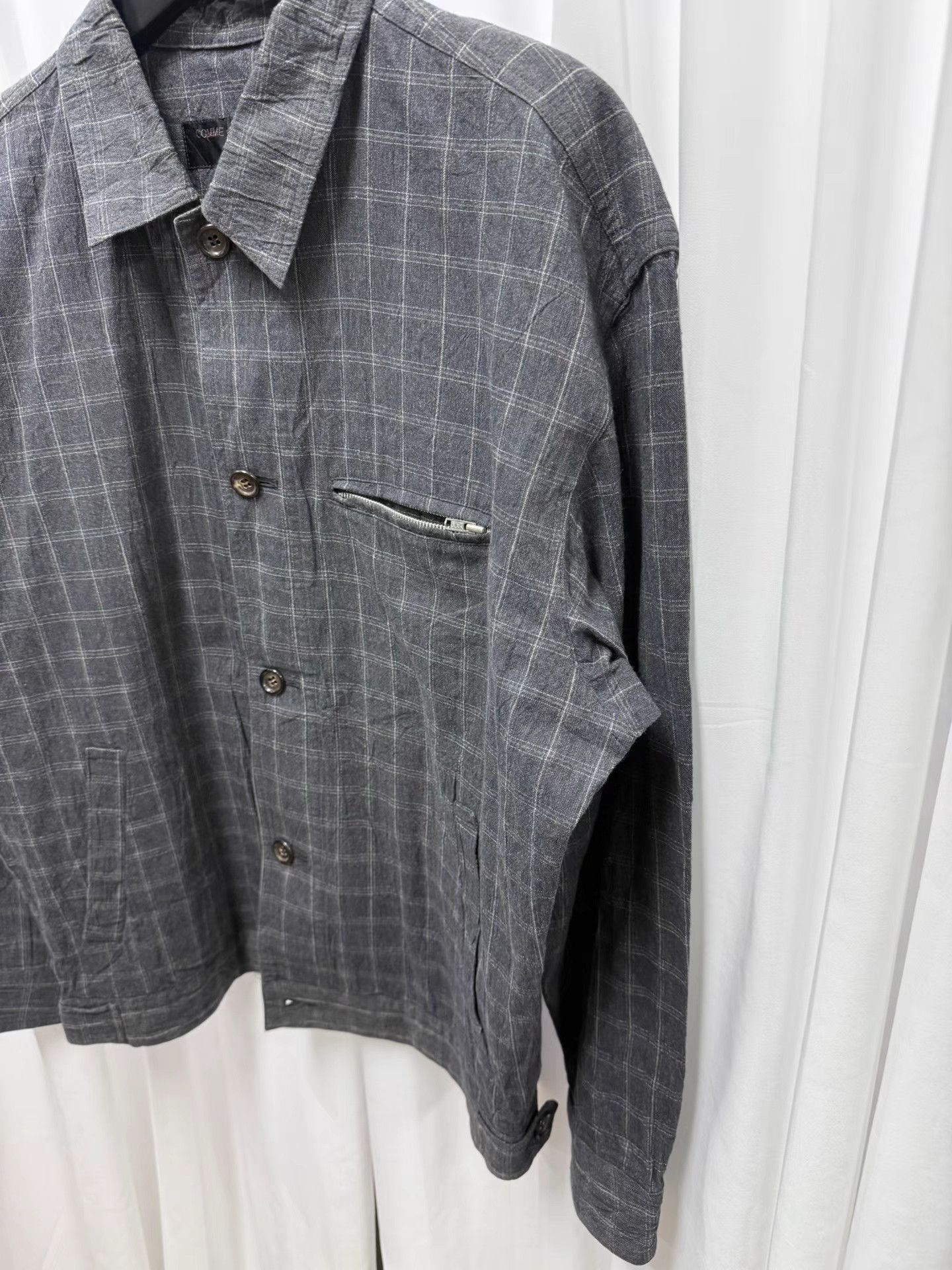 Comme des Garcons Homme Comme des Garçons Homme Plaid Pleated Pocket Jacket K20 Size US M / EU 48-50 / 2 - 2 Thumbnail