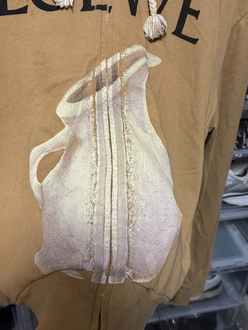 Loewe loewe Khaki zip-up hooded sweatshirt 2503-Nextarrow Size US XL / EU 56 / 4 - 3 Thumbnail