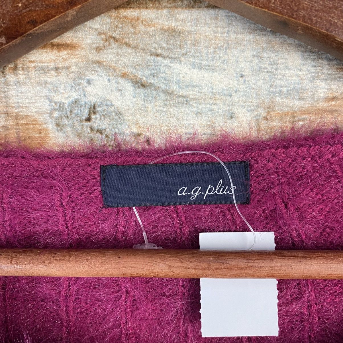 Japanese Brand DL A.G Plus Purple fur shaggy Knitwear #C1065 Size S / US 4 / IT 40 - 10 Thumbnail