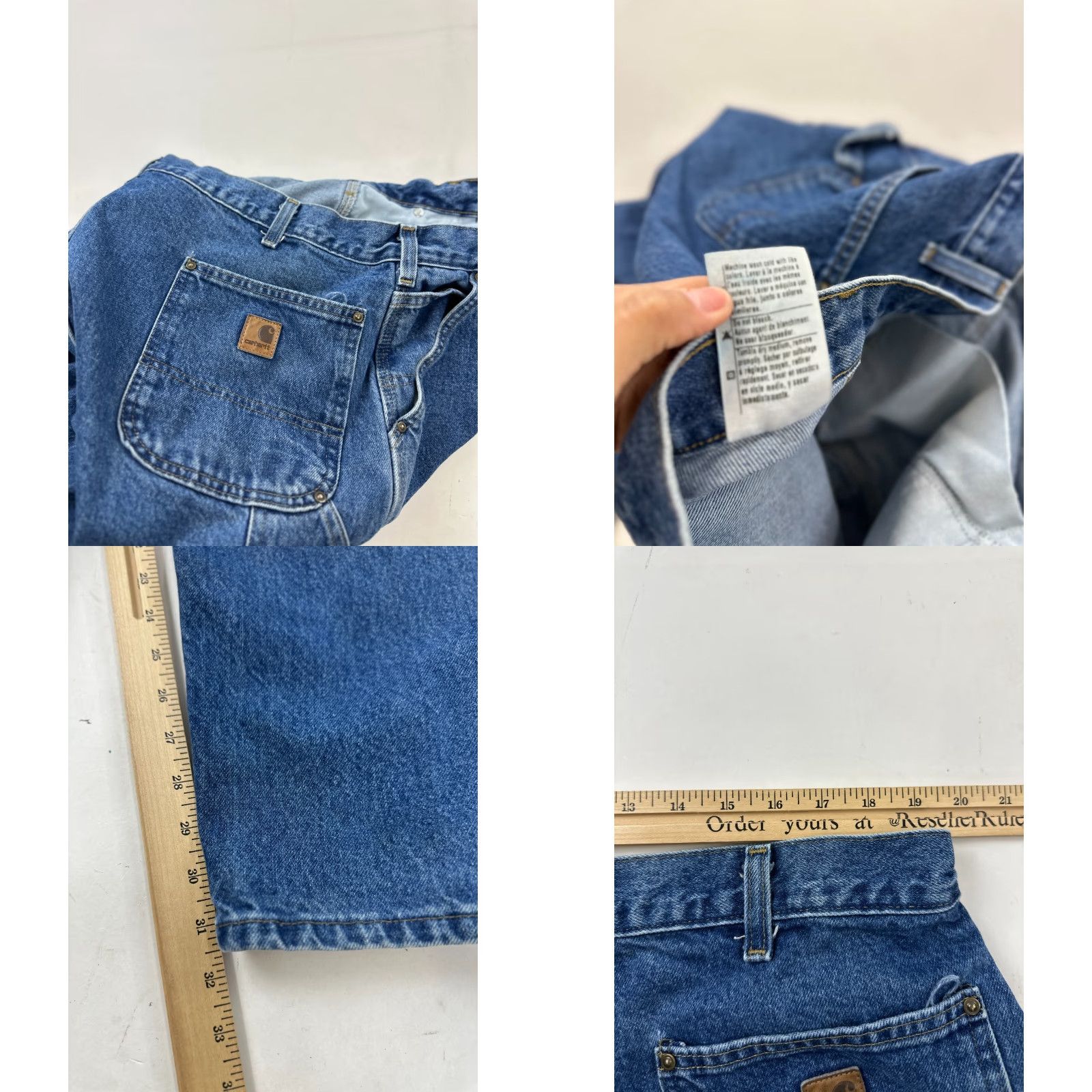 Carhartt VINTAGE: No? (Wait) Carhartt Jeans Mens 42x32 Blue Denim Cotton Workwear Dungaree Fit Straight Leg Size US 42 / EU 58 - 8 Thumbnail