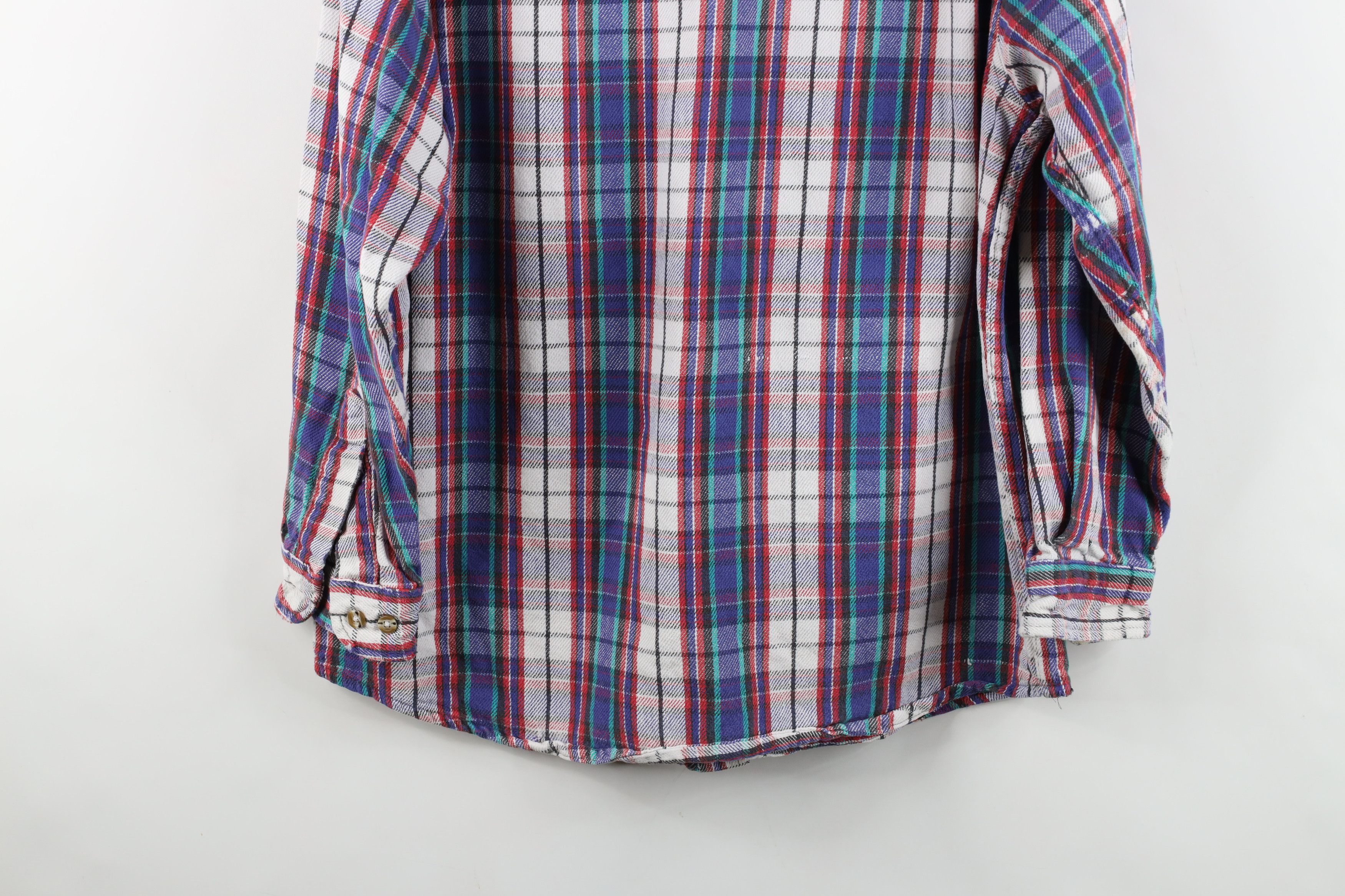 Vintage Vintage 90s Streetwear Heavyweight Flannel Button Shirt Size US L / EU 52-54 / 3 - 15 Thumbnail