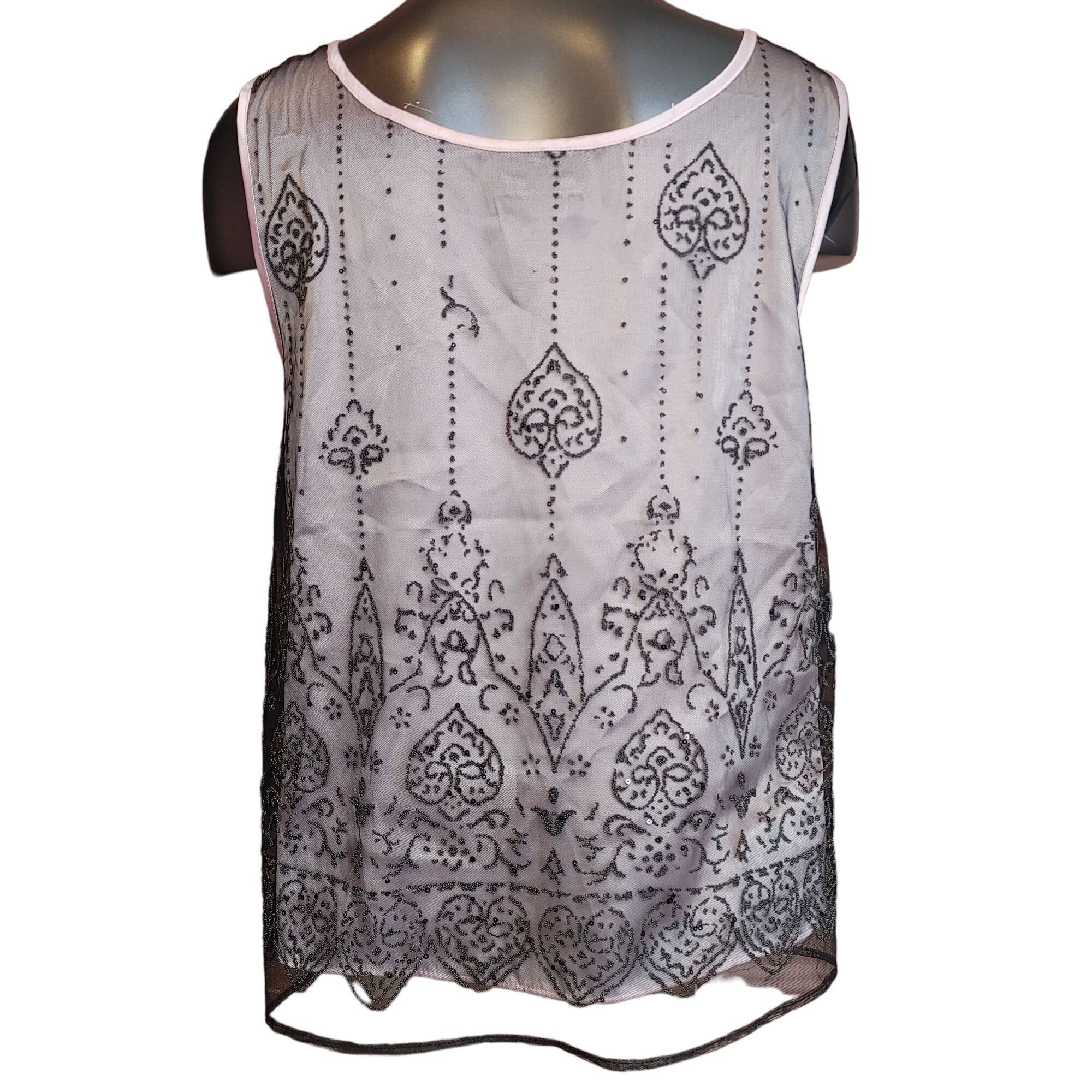 Other K Woman Collection Women's Light Purple Satin Paisley Patter Size XL / US 12-14 / IT 48-50 - 2 Thumbnail