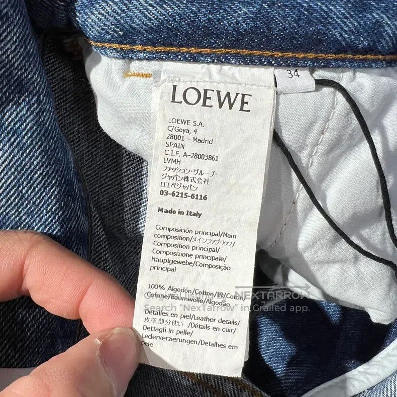 Loewe Loewe Logo High-Waist Wide Leg Jeans Size 42" / US 20 - 4 Thumbnail