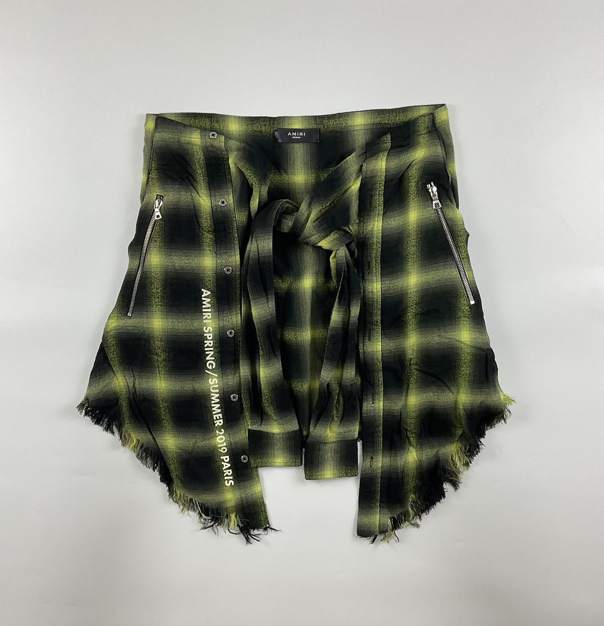 Amiri Amiri S/S'19 Raw Hem Flannel Waist Wrap Shirt Size US M / EU 48-50 / 2 - 3 Thumbnail