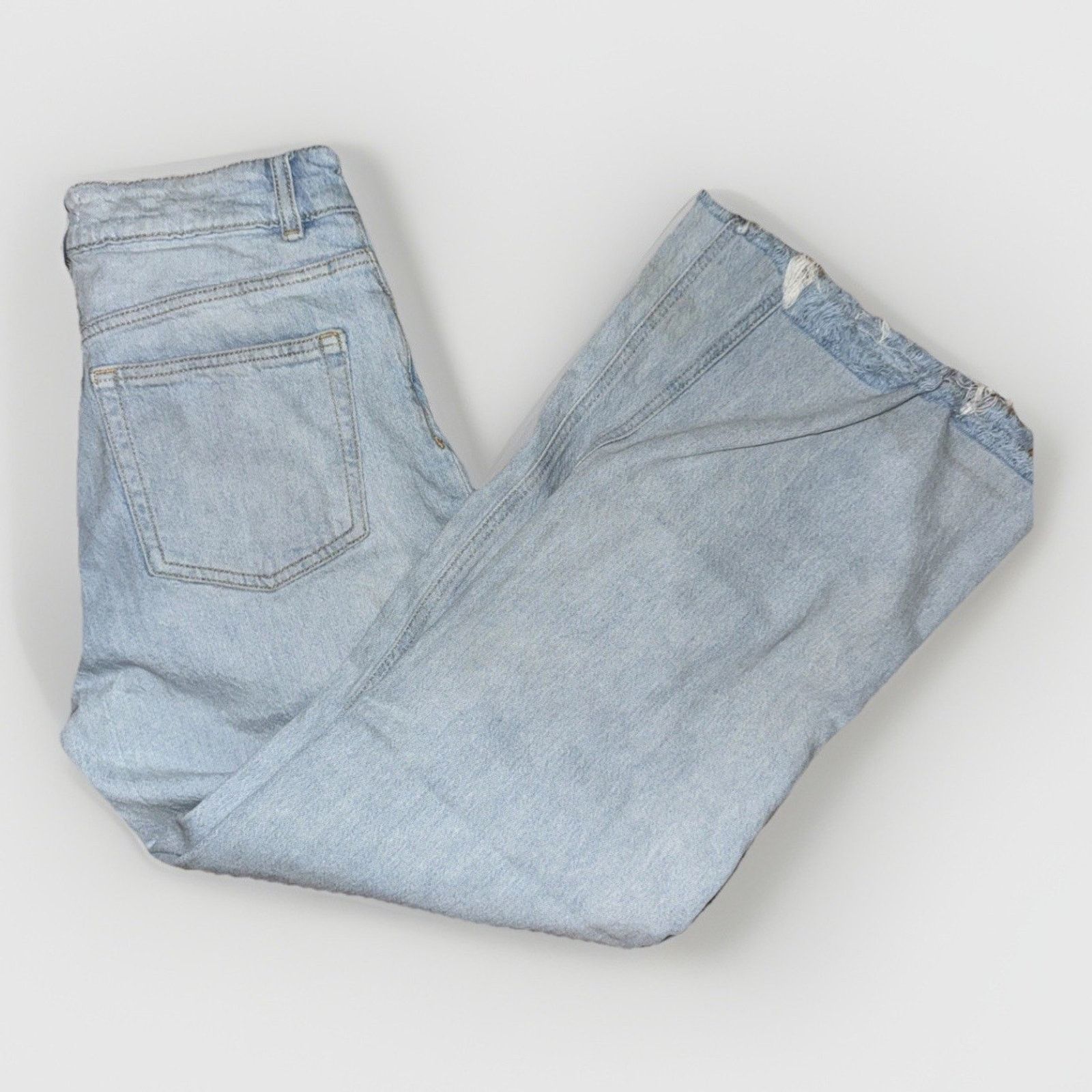 H&M Women’s H&M Ripped Baggy Jeans Light Blue Size 6 28x29 Y2K Size 28" / US 6 / IT 42 - 6 Thumbnail