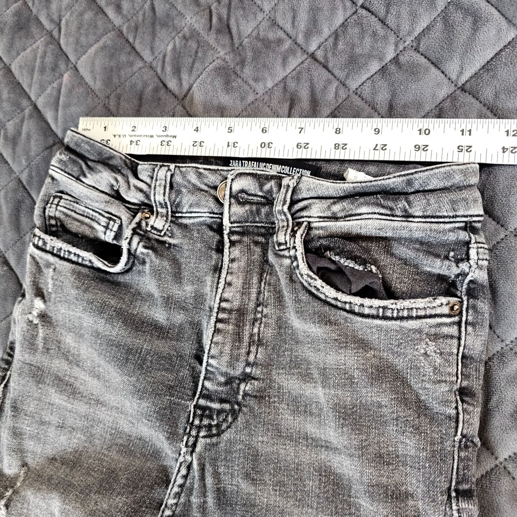 Zara Zara Trafaluc Denimwear Black Skinny Jeans Size 4 Womens Mid Rise Stretch Denim Skinny Jeans Distressed Off? (note: not allowed to add new info) Size 27" / US 4 / IT 40 - 5 Thumbnail