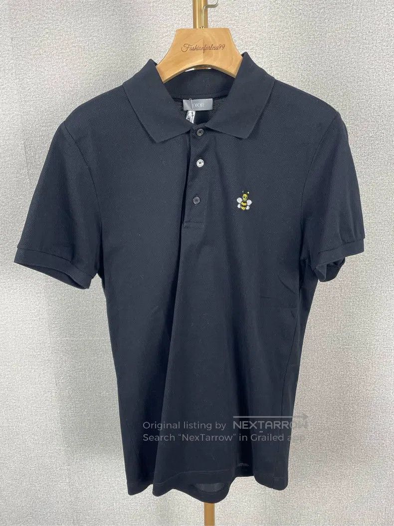 Dior 黒 ポロシャツ BEE刺繍 Polo Shirt with Bee Embroidery Black