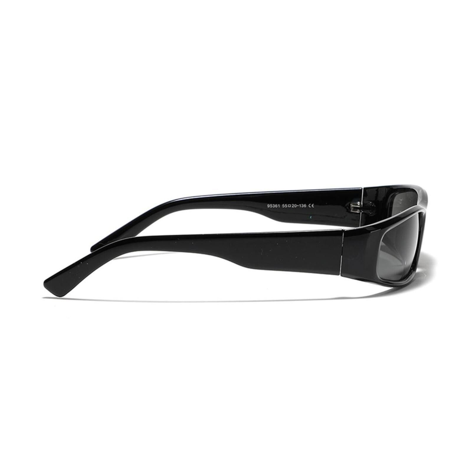 Japanese Brand Vtg Avant Garde Y2K Black Rectangle Sunglasses Unisex OS Size ONE SIZE - 8 Thumbnail