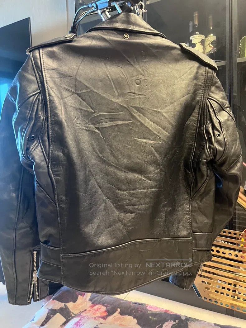 Schott Schott Cable-stayed leather biker jacket Size US XS / EU 42 / 0 - 2 Thumbnail