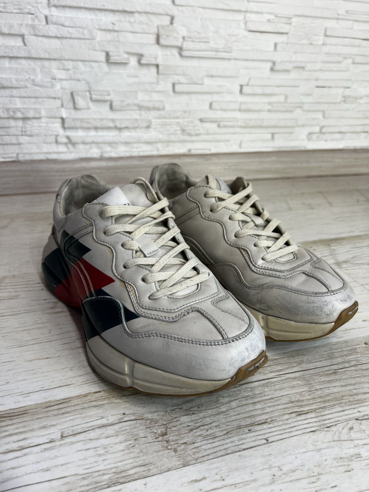 Gucci Gucci Rhyton 523535 Sneakers Chunky Leather Sneakers Size6.5 Size US 6.5 / EU 39-40 - 2 Thumbnail