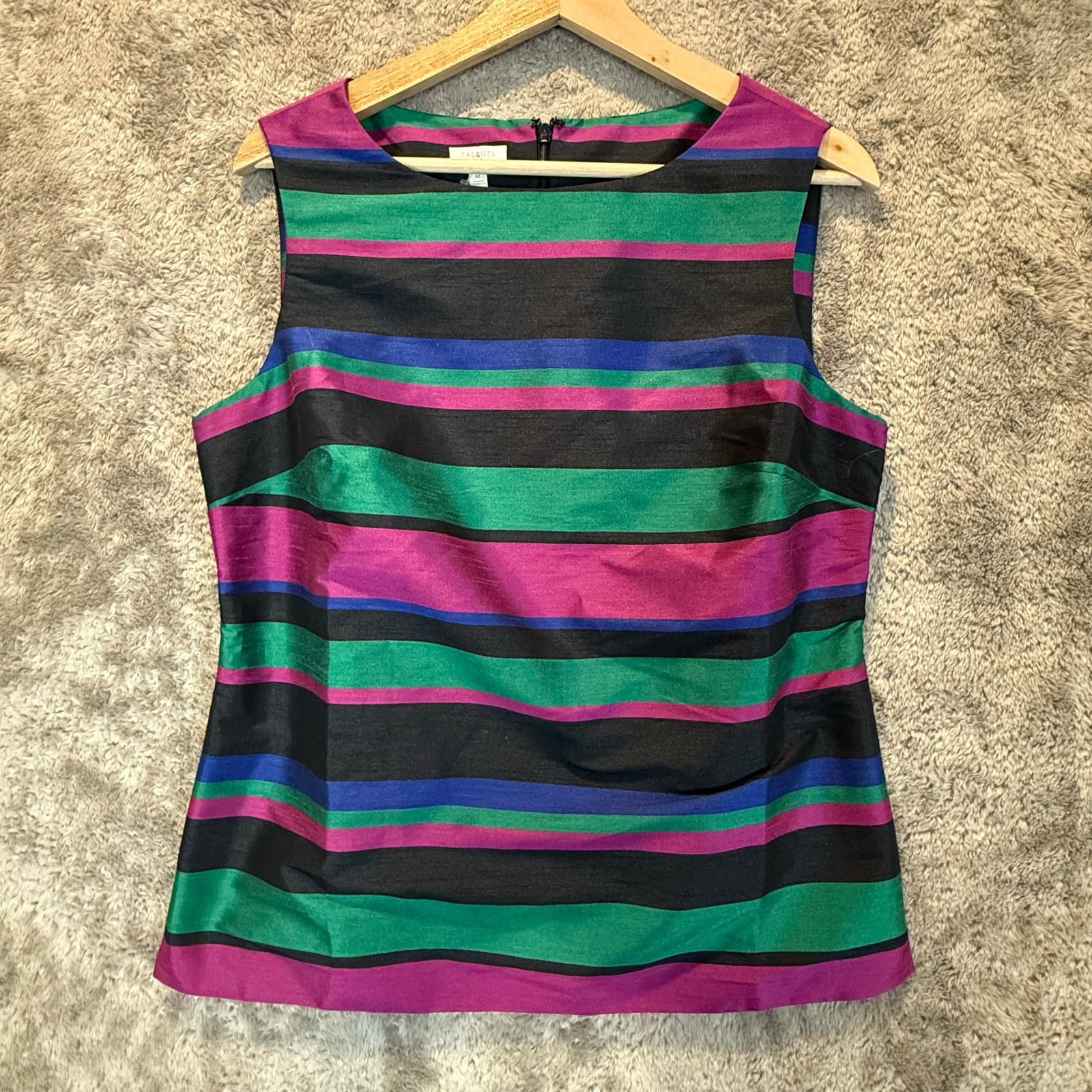 Other Talbots Stripe Jewel Toned Shell Sleeveless Top Blouse M Size M / US 6-8 / IT 42-44 - 1 Thumbnail