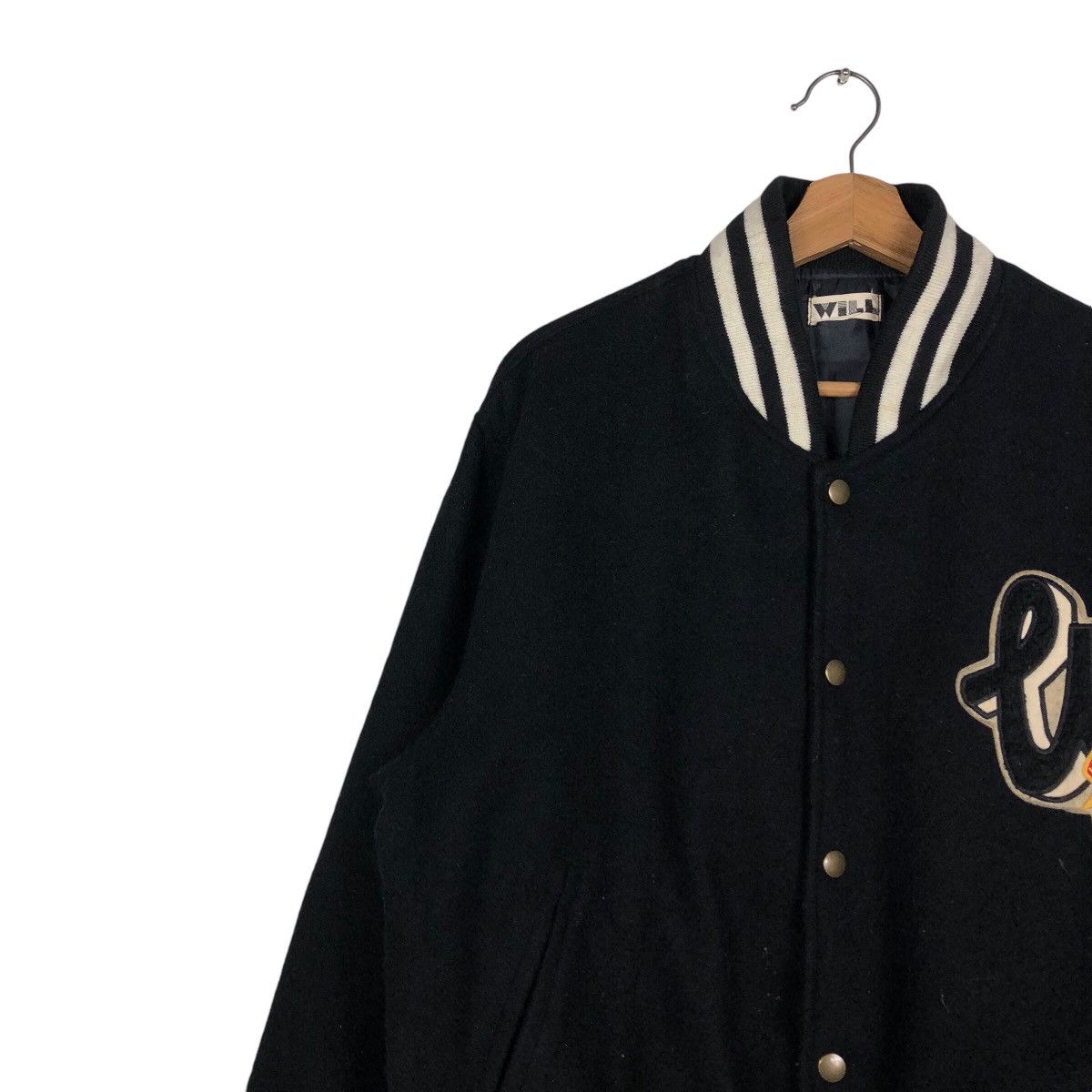Japanese Brand 📌Vintage Wool Bomber Jacket Big Logo Will Size US M / EU 48-50 / 2 - 8 Thumbnail