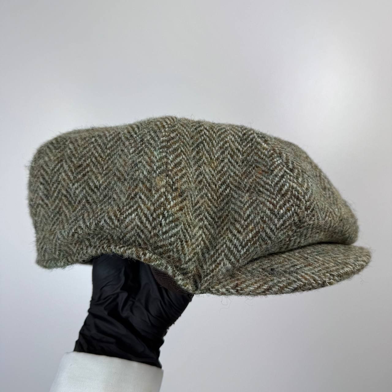 Harris Tweed Harris Tweed Wool Flat Cap Hat Herringbone Newsboy Size M Size 34 - 2 Thumbnail