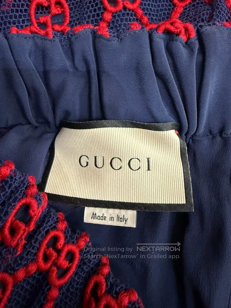 Gucci Gucci Double-layer hollow logo full-printed wide-leg trous Size 27" / US 4 / IT 40 - 4 Thumbnail