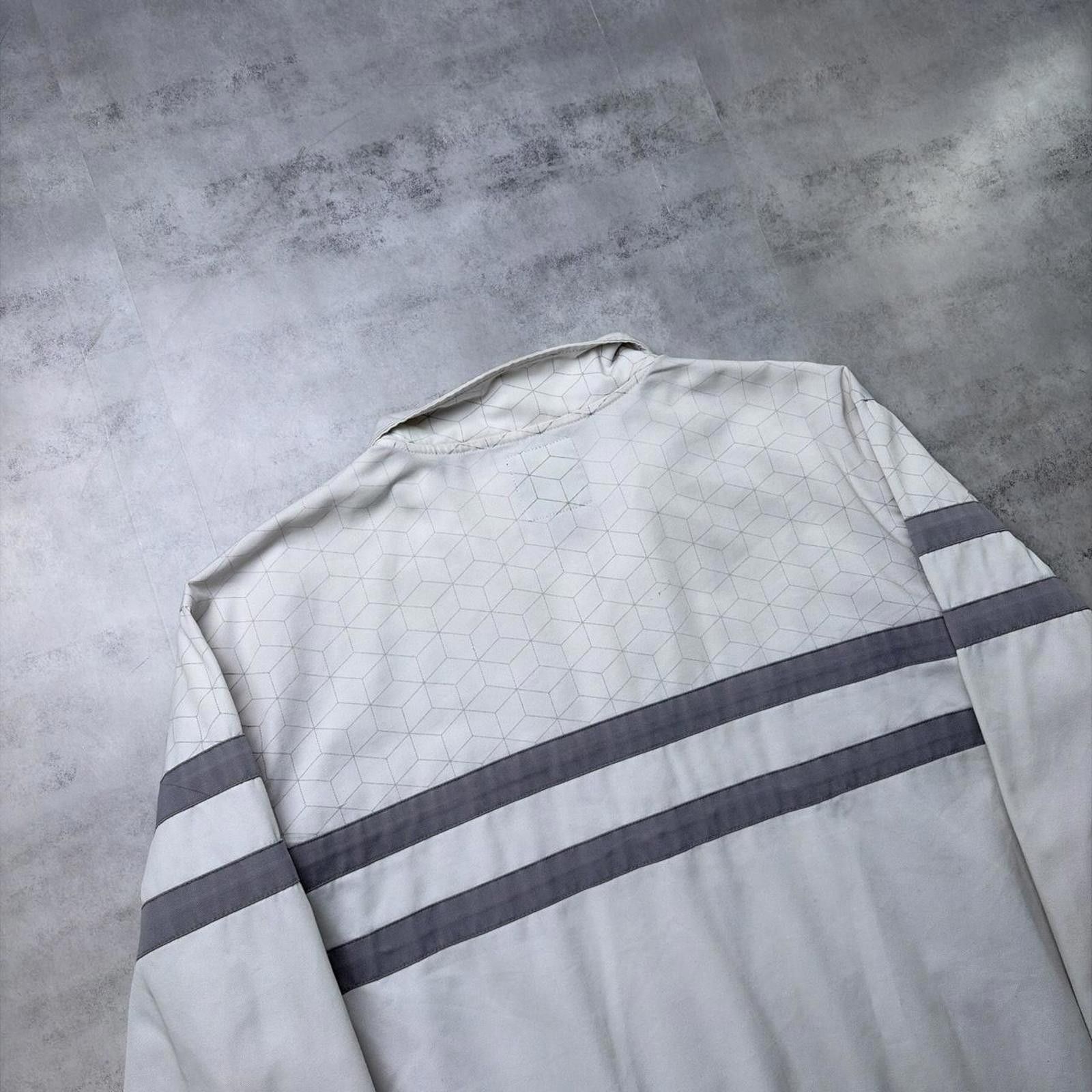 Anchor Blue Y2K Anchor Blue Grunge Surf Distressed Striped Bomber Jacket Size US L / EU 52-54 / 3 - 8 Thumbnail