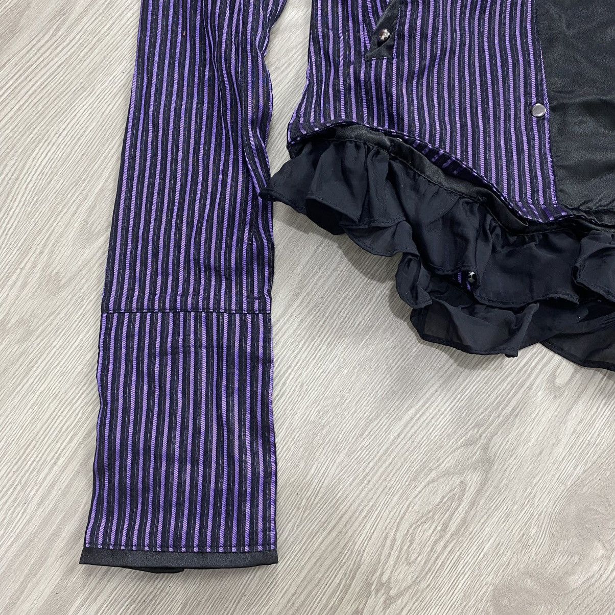 14th Addiction × If Six Was Nine × Japanese Brand 00s Sex Pot Revenge H Anarchy Punk Lgb Studded Stripe Shirt Size US S / EU 44-46 / 1 - 11 Thumbnail