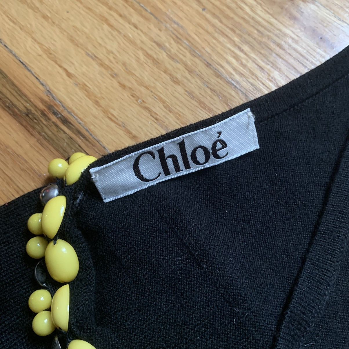 Chloe × Phoebe Philo SS2002 Hand-Beaded Crop Top Size S / US 4 / IT 40 - 5 Thumbnail