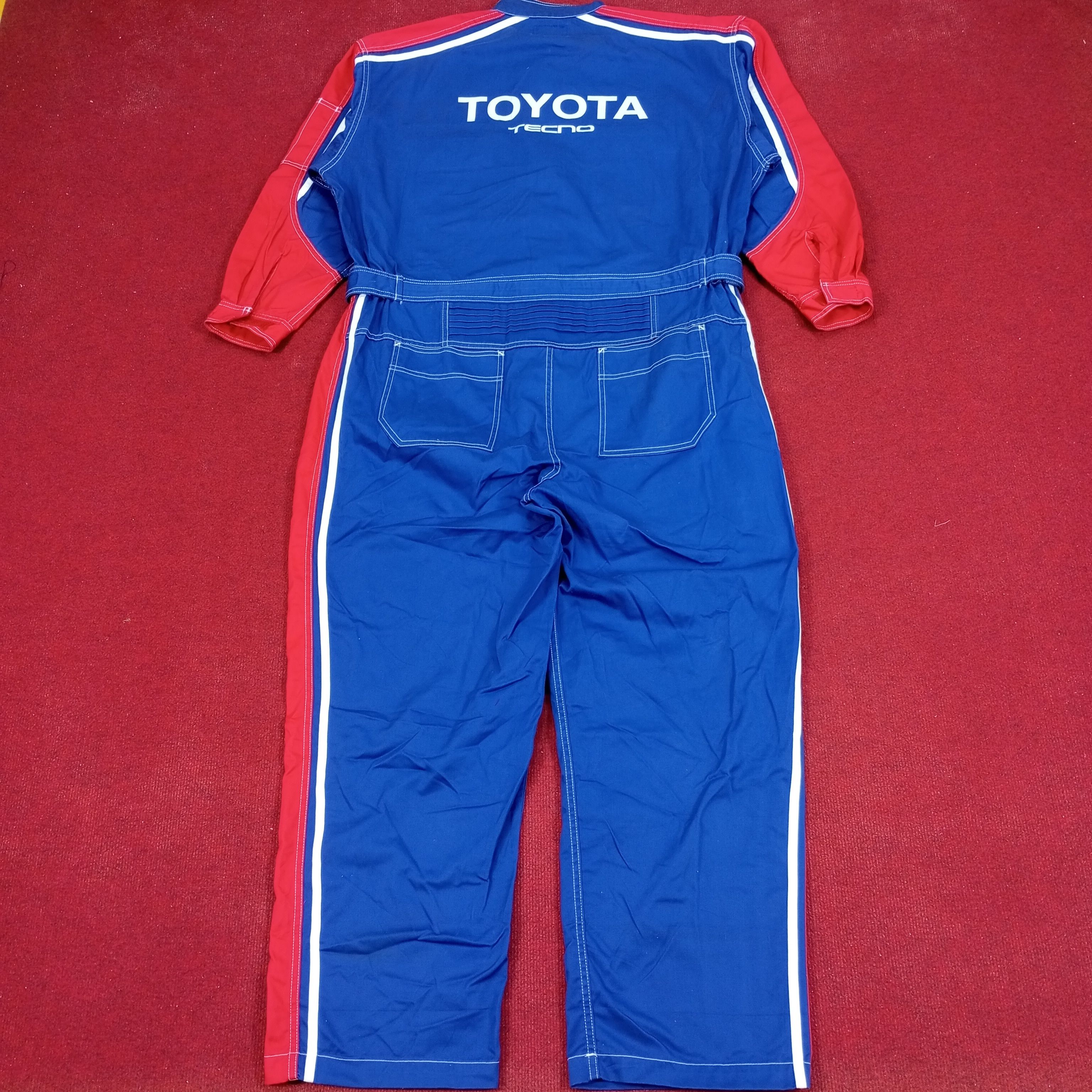 Japanese Brand × Vintage Toyota Tecno Japanese Motorsports Coverall Jacket Size US XXL / EU 58 / 5 - 1 Thumbnail