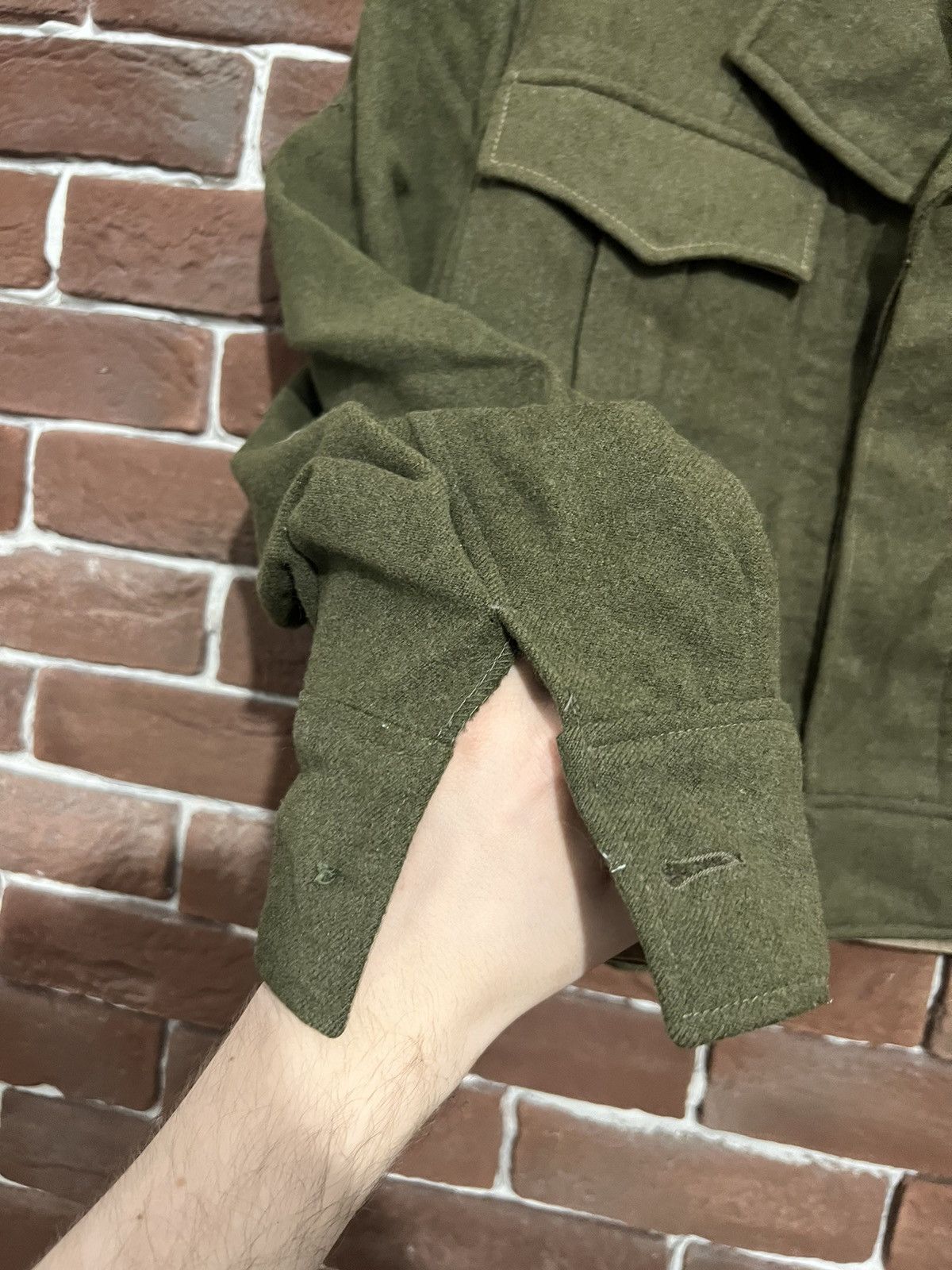 Vintage Vintage 50s Wool Olive Military Jacket Workwear Cropped Size US S / EU 44-46 / 1 - 4 Thumbnail