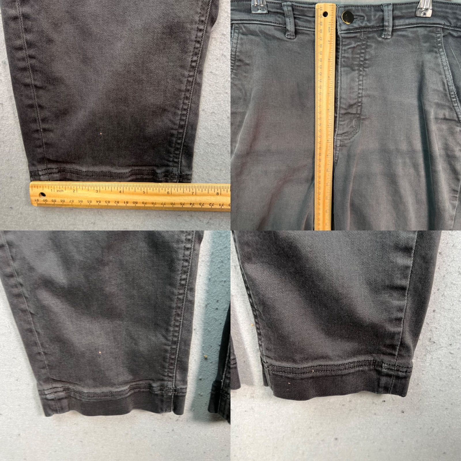 Everlane Everlane Pants Womens Size 10 Dark Gray High-Rise Cotton Blend Tapered Ankle Stretch Size 32" / US 10 / IT 46 - 8 Thumbnail