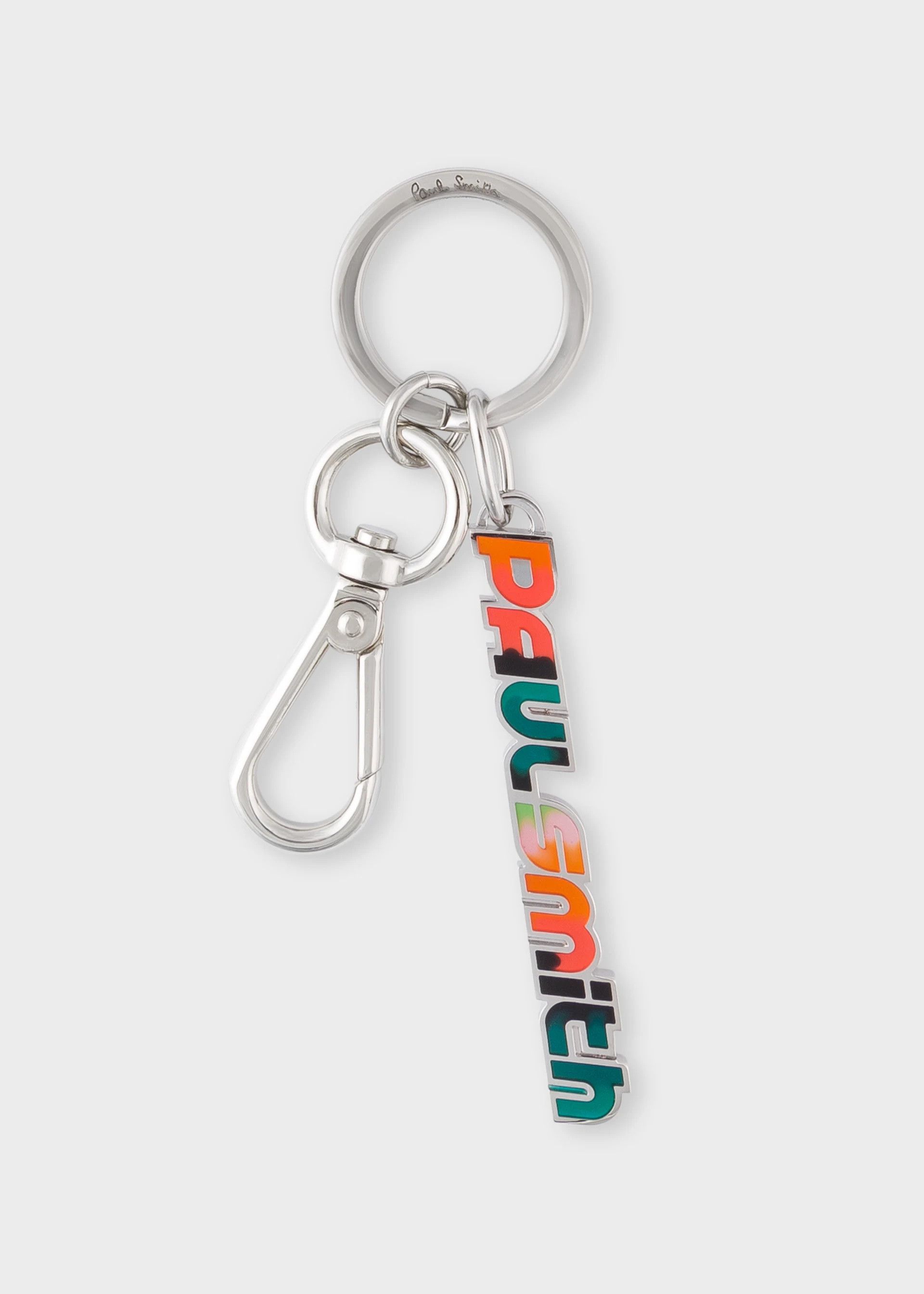 Paul Smith PAUL SMITH Artist Stripe enameled metal logo keyring Size ONE SIZE - 1 Thumbnail