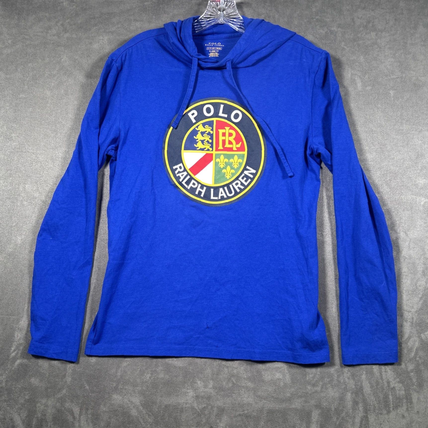 Polo Ralph Lauren Polo Ralph Lauren Crest Shield Lightweight Hoodie Pullover Mens S Classic Fit Blue Knit Pullover Hooded Sweatshirt All Seasons Regular Fit Logos Size US S / EU 44-46 / 1 - 2 Thumbnail